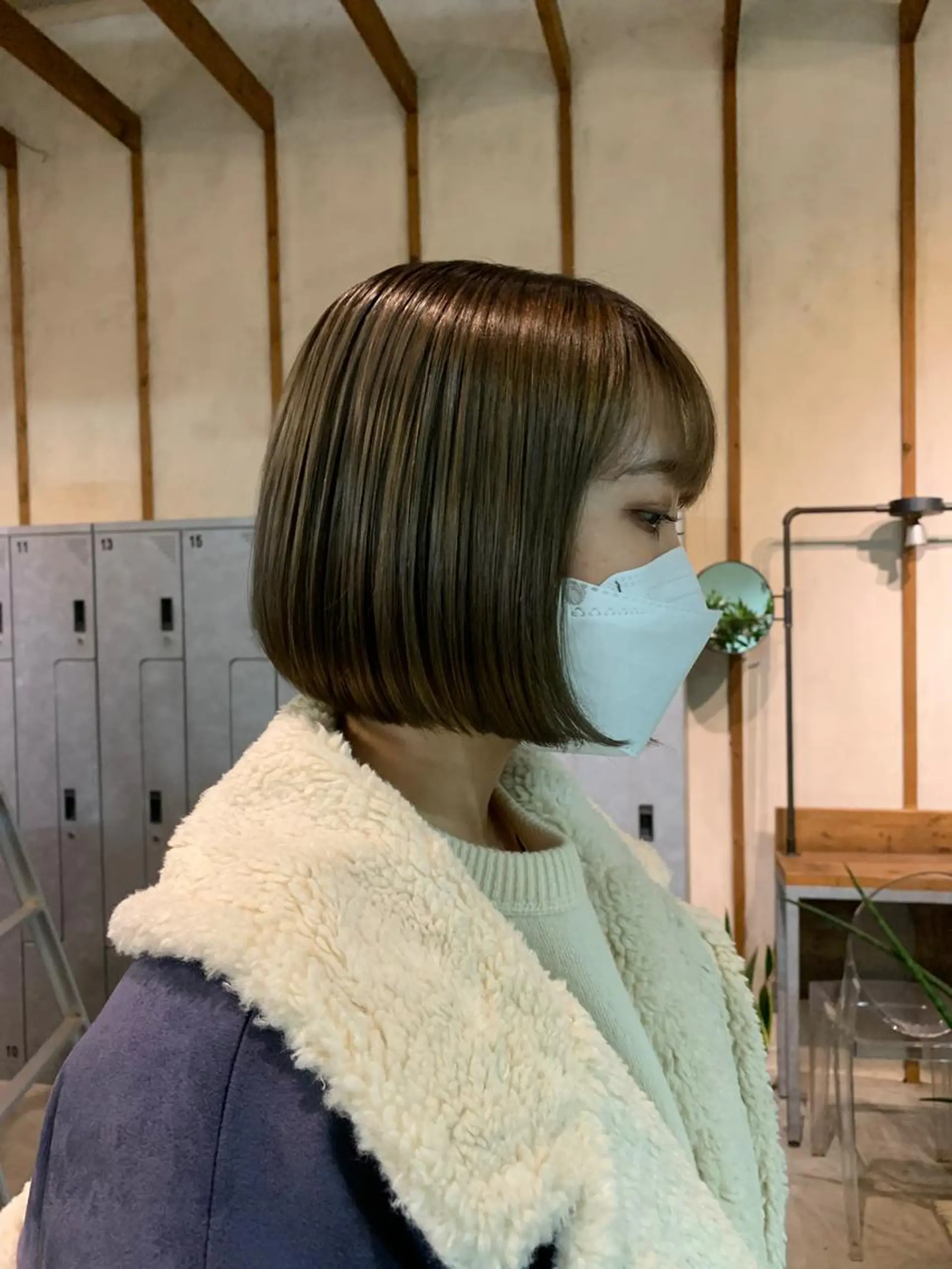 ショート カット ヘアカラー トリートメント ボブ/ベージュ/ パーマ🪿近森ゆいのヘアスタイル