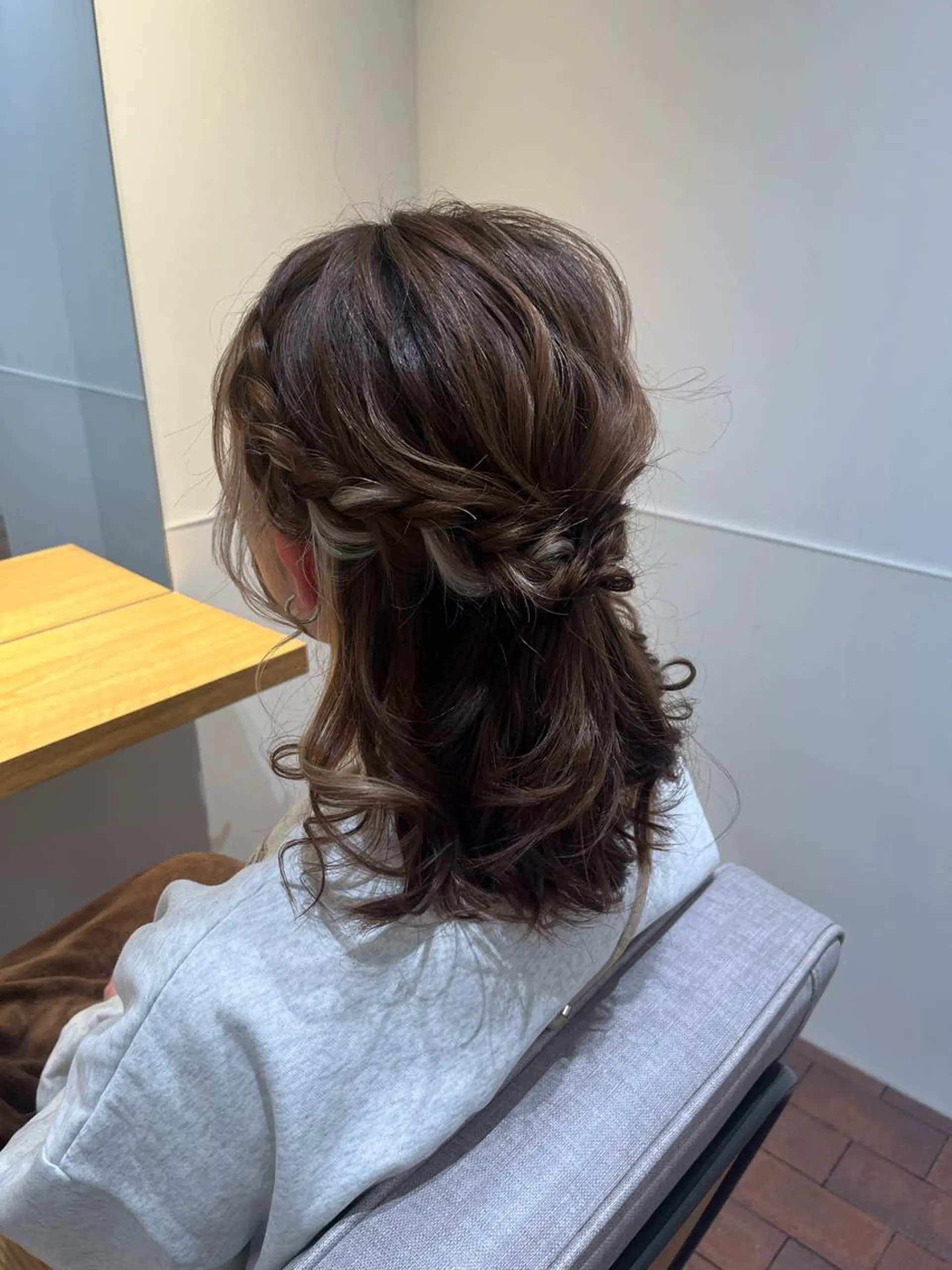 ミディアム ヘアアレンジ ハーフアップ ヘアセット ショート／ミニボブ マンツーマン/マユコのヘアスタイル