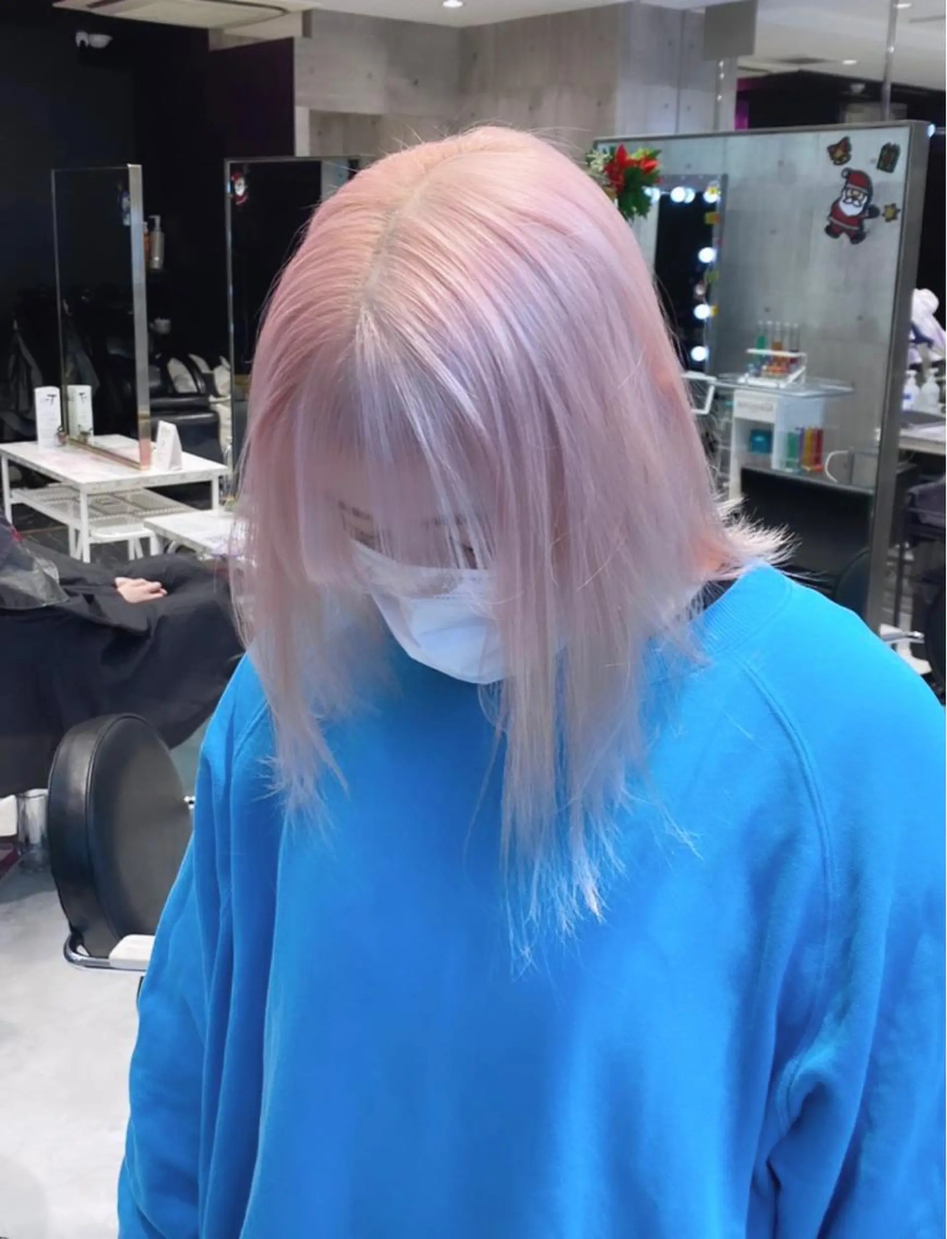 セミロング カラー パーマ ヘアアレンジ メンズ キッズ ネイル マツエク・マツパ アイブロウ ピンクカラー ホワイトピンク カラーマツエク ピンク ホワイト ハイトーンNo.1 👩🏼NaGiSaのヘアスタイル