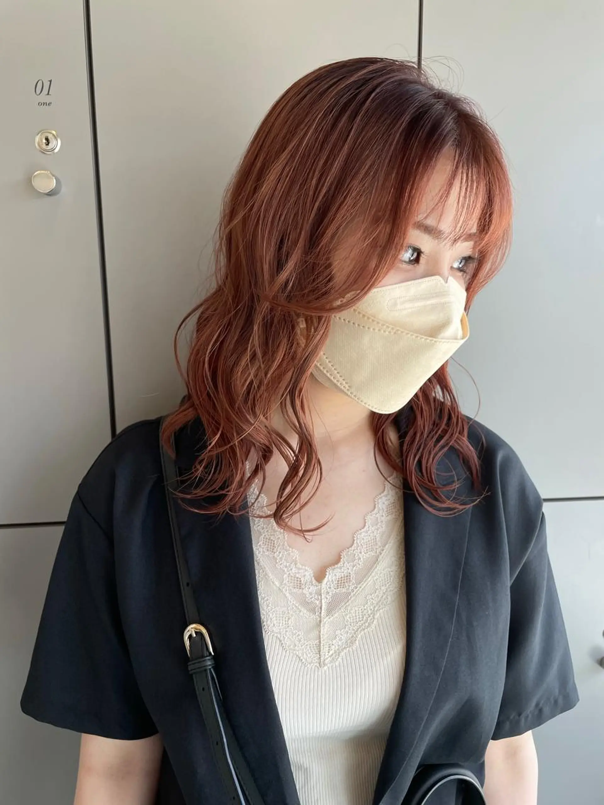 ミディアム 切りっぱなしボブ ショートボブ ミディアムパーマ ミストバング ボブ カット ヘアカラー トリートメント C’LD hair  produce /シールドヘア所属・モテ髪/ボブ/ショー ト/アダチフウトのヘアスタイル