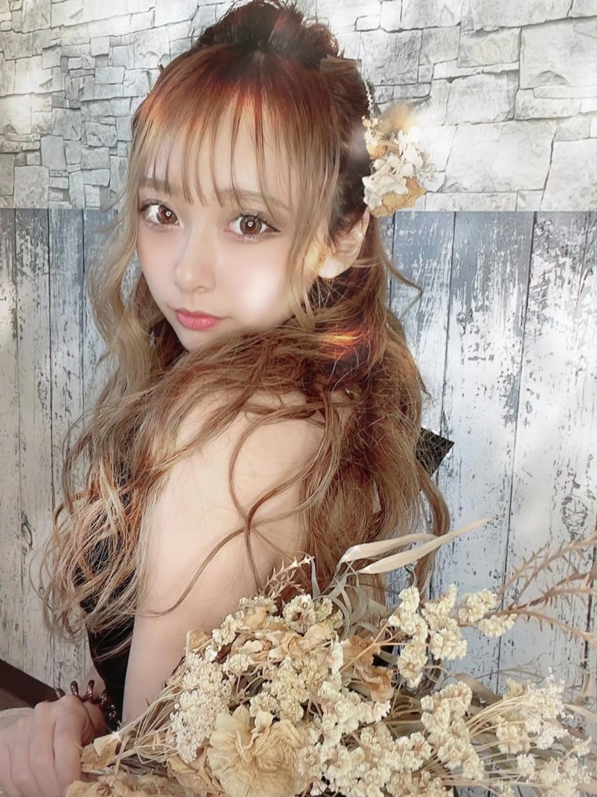 ロング カラー エクステ 最高級シールエクステ 💜Fave/あかねのヘアスタイル