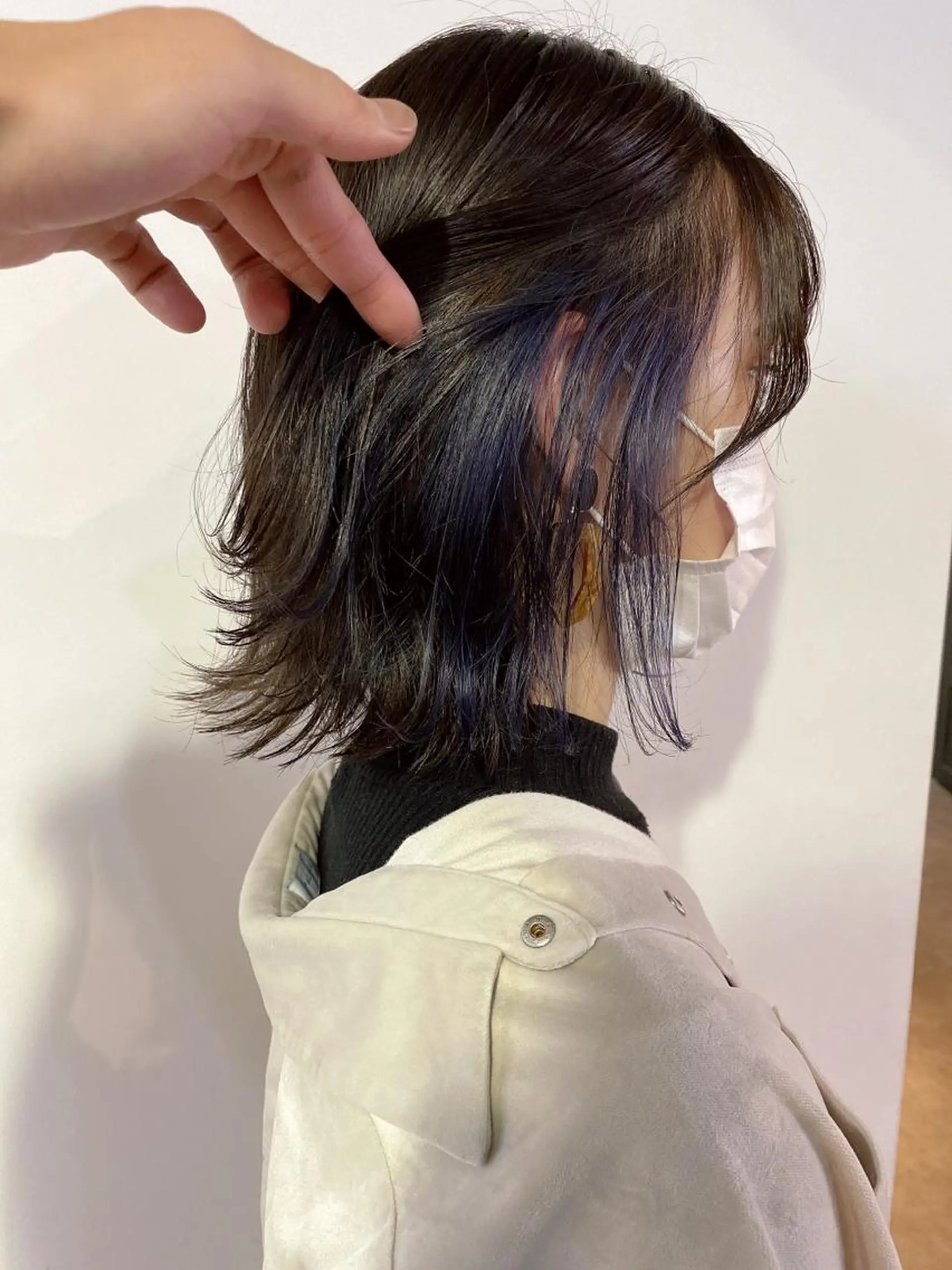 ショート カラー ヘアアレンジ 切りっぱなしボブ/ デザインカラー店長のヘアスタイル