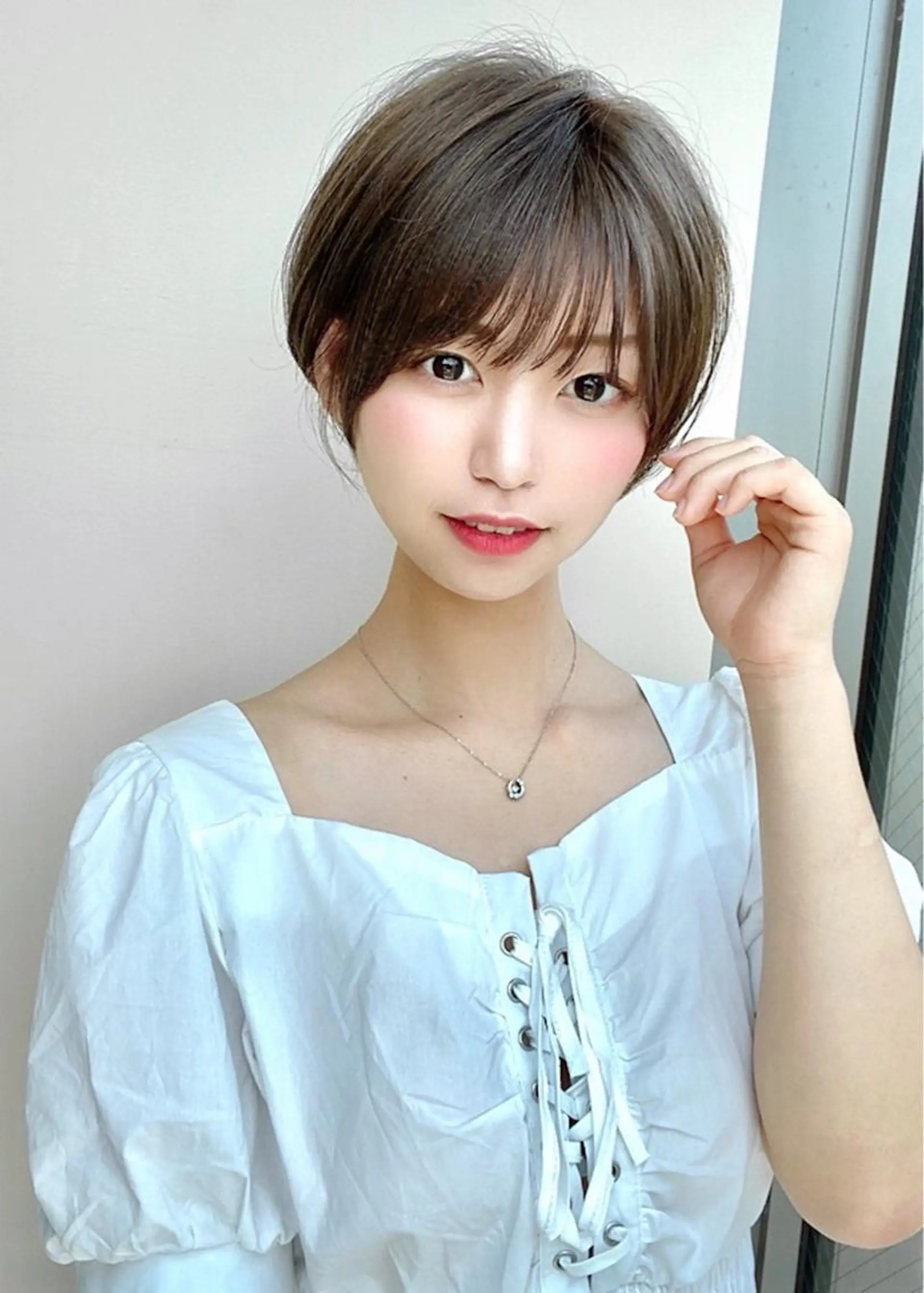 ショート カラー ショートヘア 小顔カット 伊奈 航平のヘアスタイル