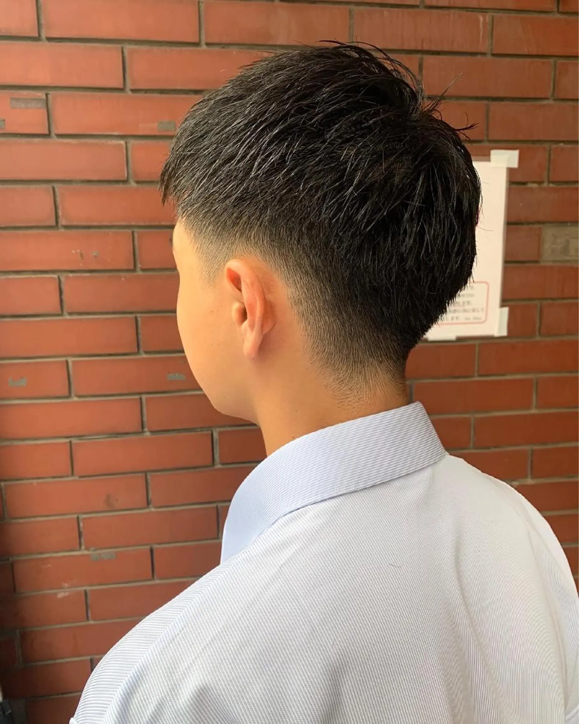 メンズ カット スパイキーパーマ 柏NO1 藤本葉のヘアスタイル