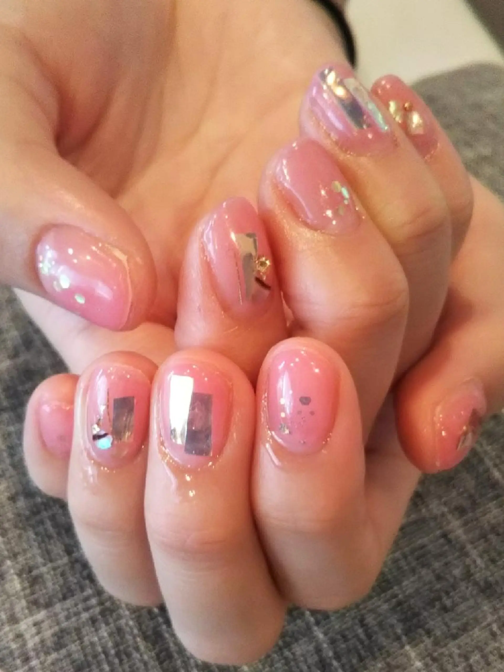 ネイル クリアネイル ジェルネイル 持ち込み パラジェル ピンク ハンドネイル private salon mieのネイルデザイン