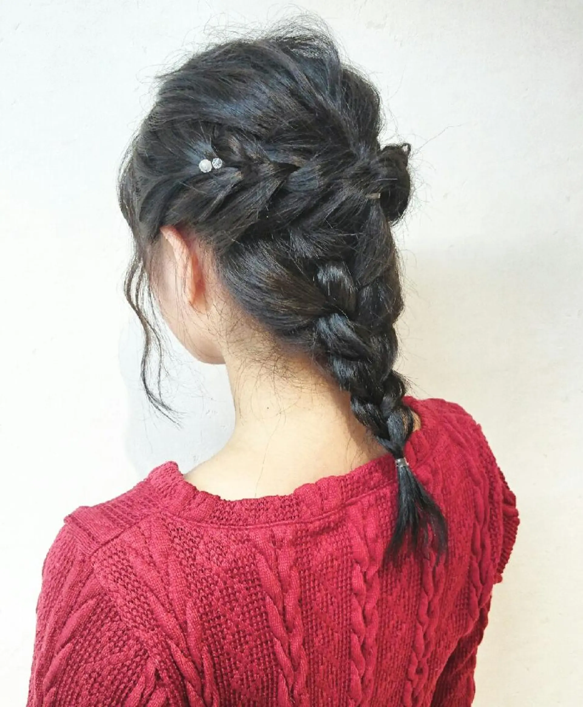 ミディアム ヘアアレンジ カラー 簡単アレンジ 透明感ハイライト◎ 伊藤夏海のヘアスタイル