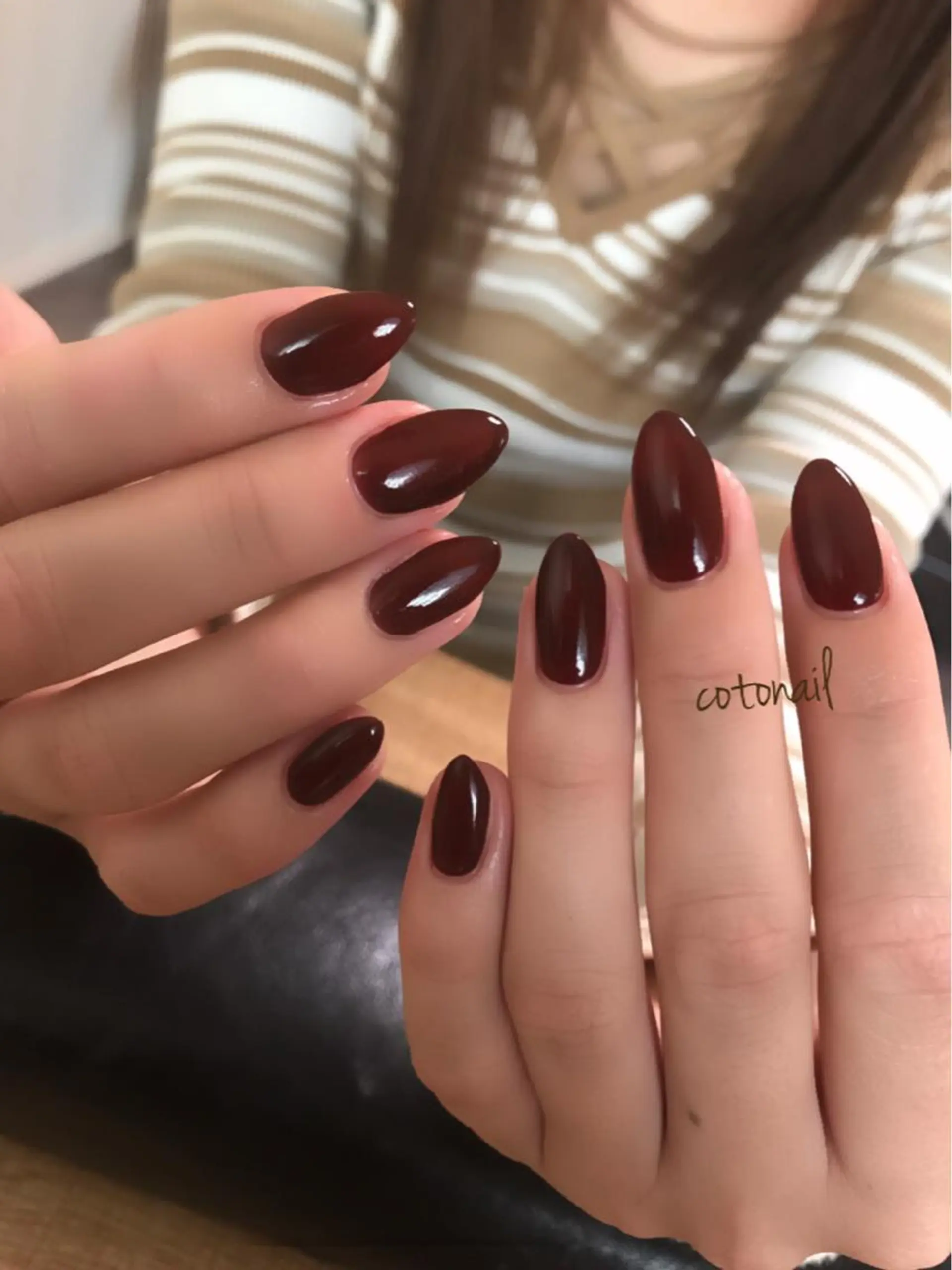 ロング ネイル シンプルネイル ツメトマツゲ .のネイルデザイン