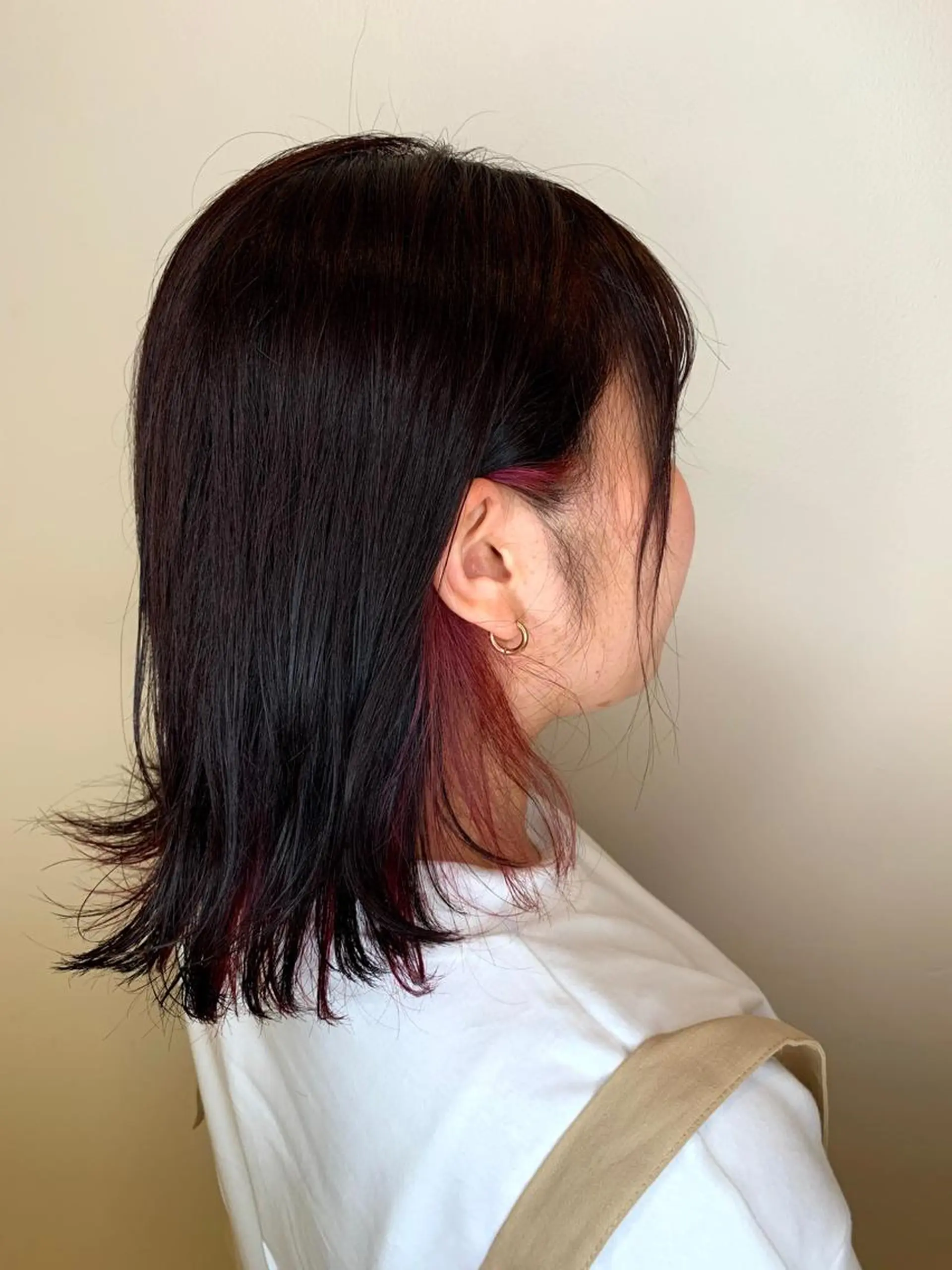 ミディアム カラー ハイトーン/ウルフ /レイヤー/坂野幸伸のヘアスタイル