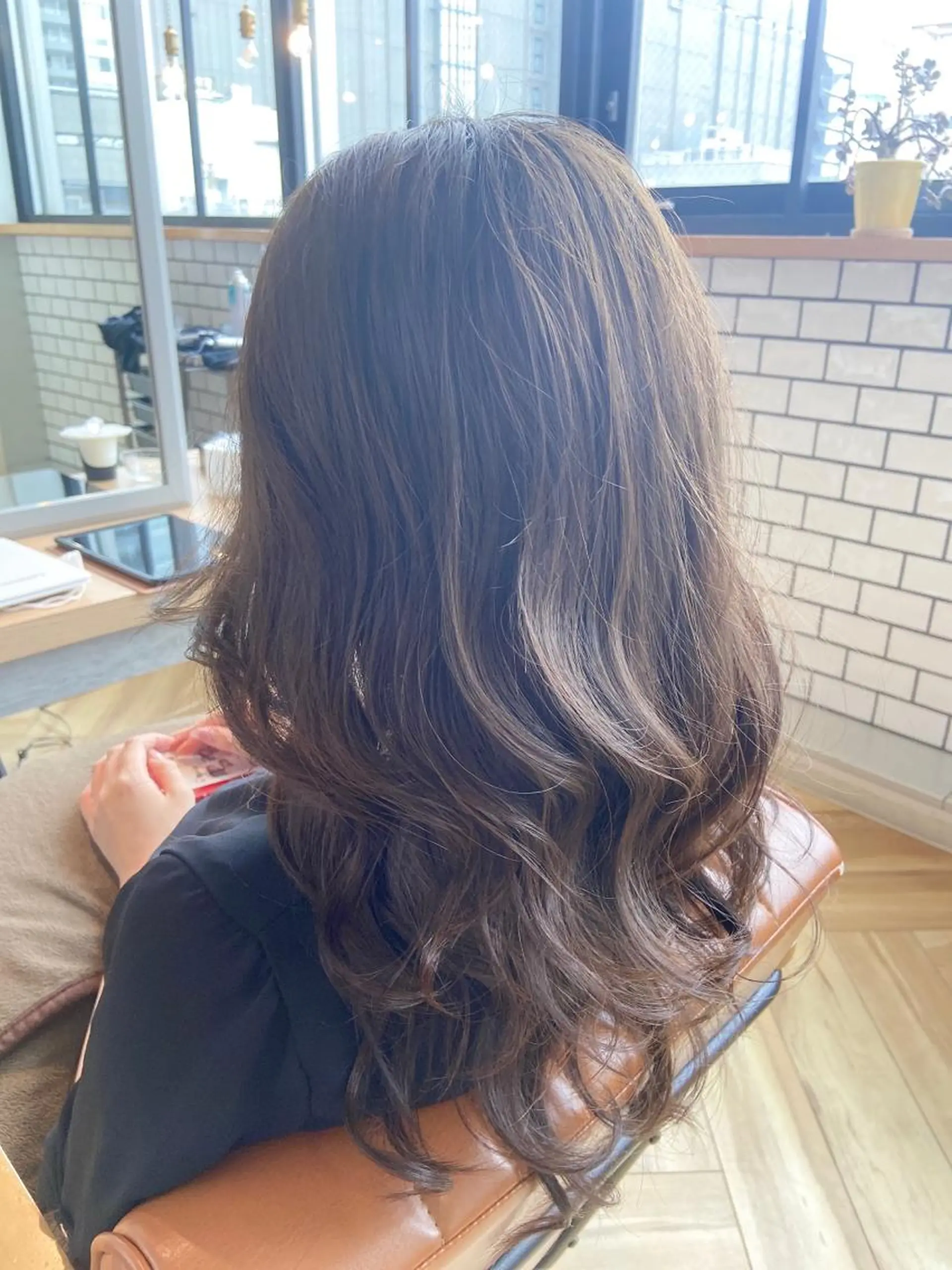 ロング カラー パーマ ブルーカラー 透明感カラー オリーブカラー カット ヘアカラー ✨髪質改善/透明感✨ 西野　陽のヘアスタイル