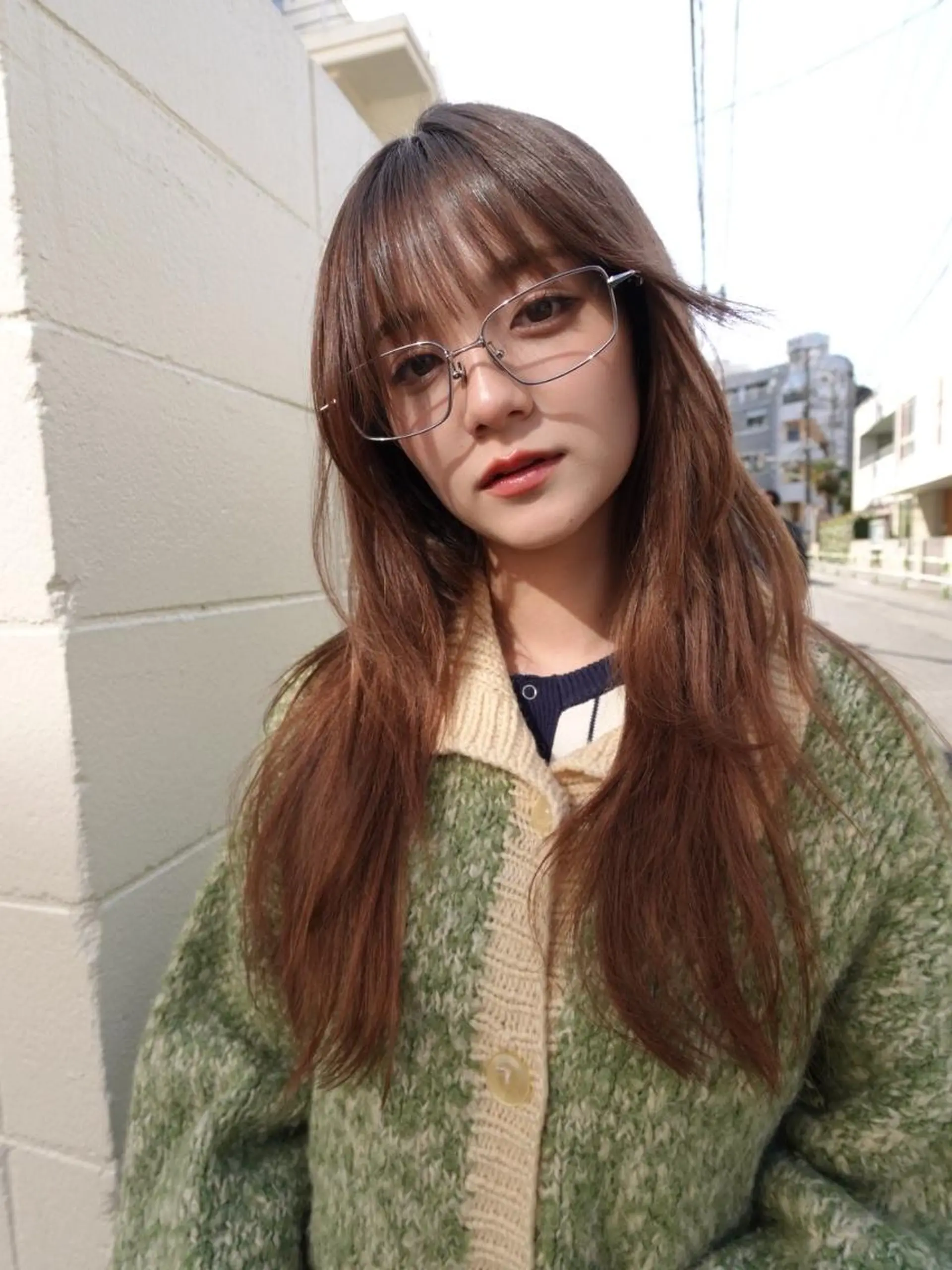 ミディアム カラー ショートボブ ミディアムパーマ アディクシーカラー ブリーチ ケアブリーチ カット ヘアカラー トリートメント CEINE OURのヘアスタイル