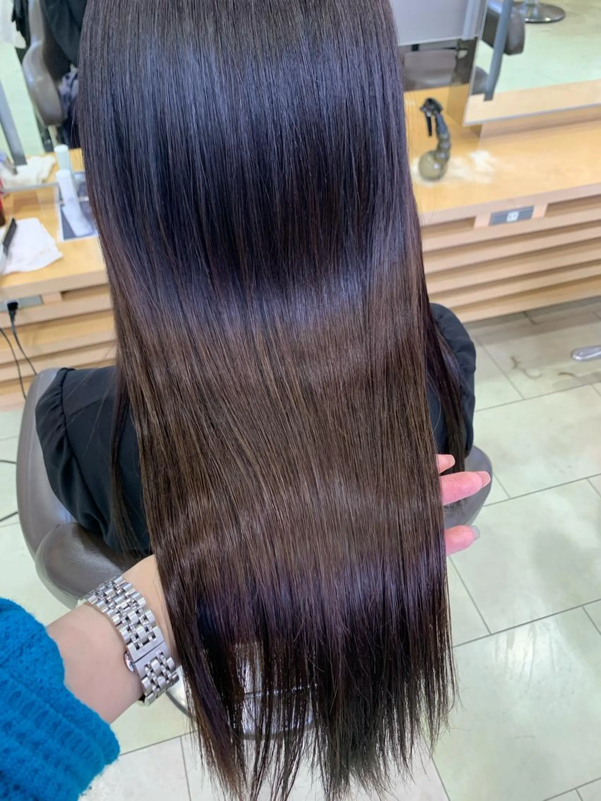 セミロング 髪質改善 トリートメント カット トリートメント 海外girl🤎 透明感ベージュmaoのヘアスタイル