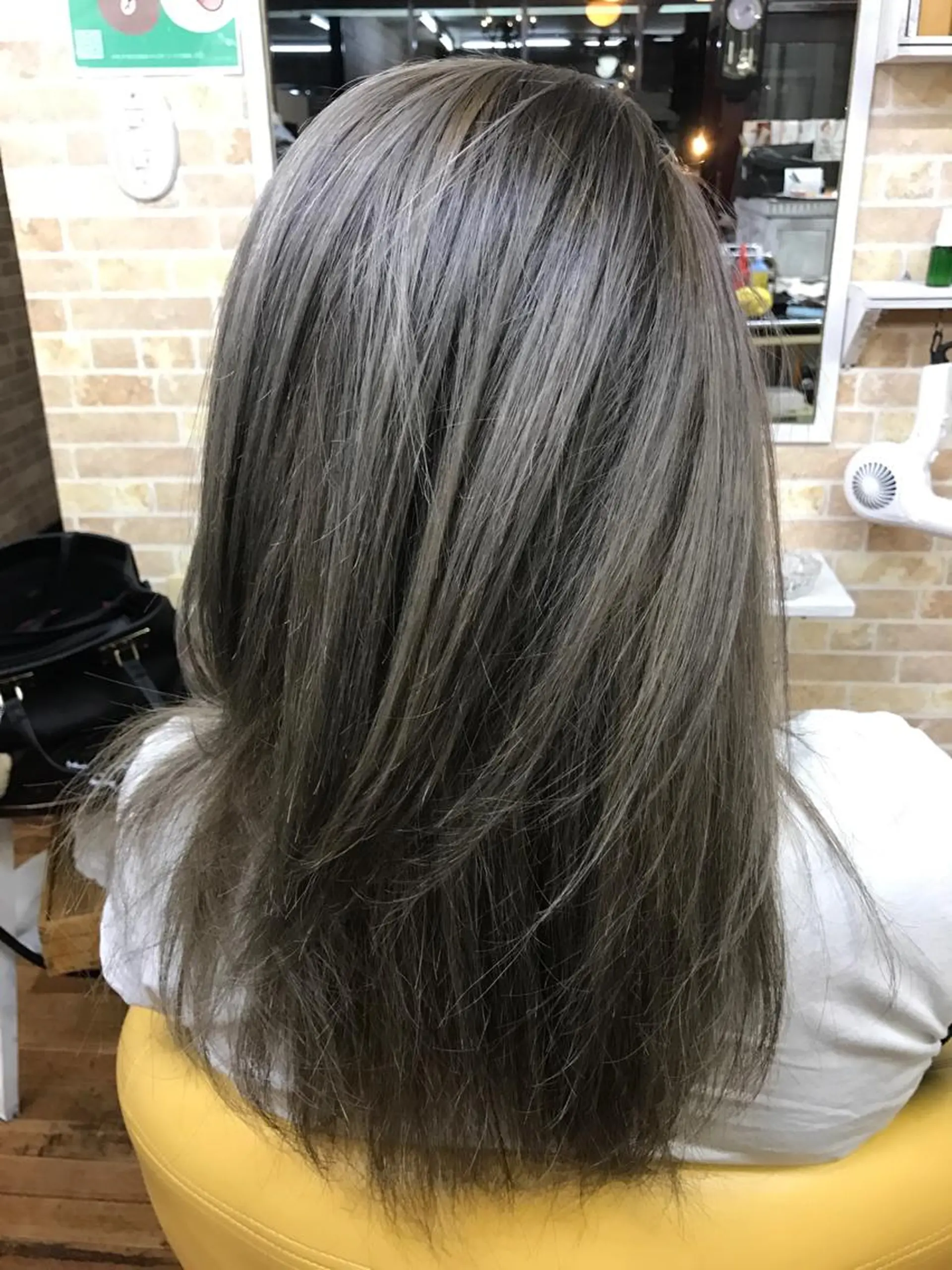 ミディアム カラー アッシュ 黒髪 メッシュ シルバー シルバーアッシュ イマジン&クリエイト足利所属・お→の さとしのヘアスタイル