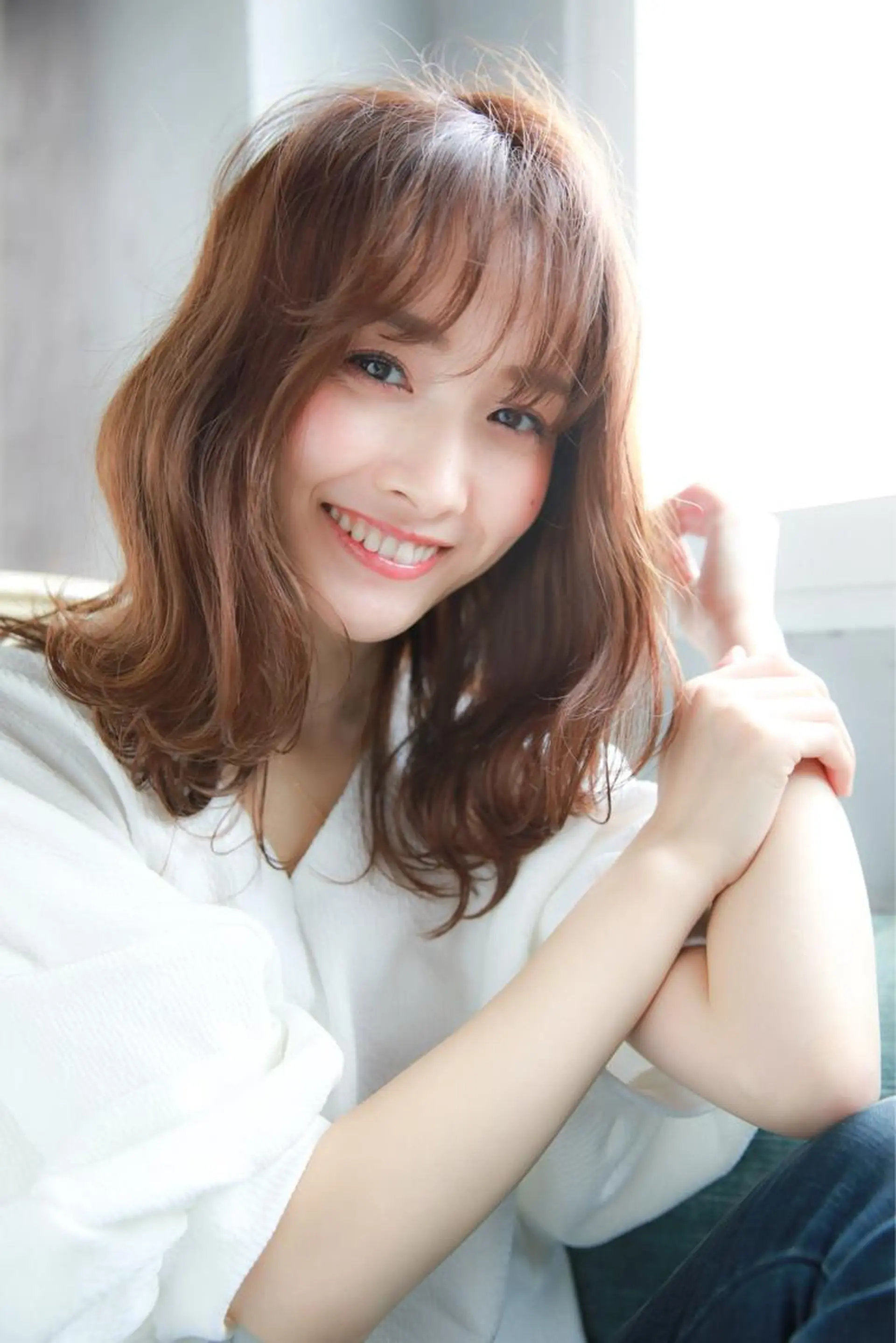 セミロング やまだ まいのヘアスタイル