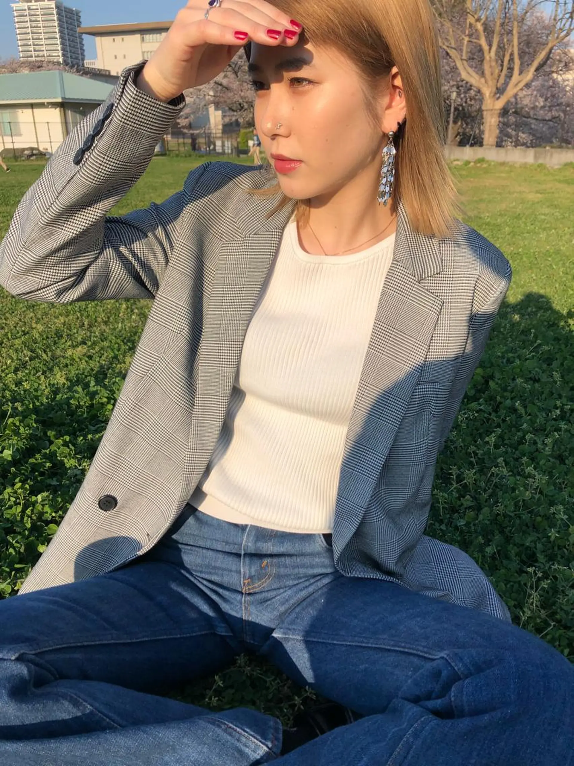 ミディアム カラー ベージュカラー Pia hair Design Yakuin所属・Pia ツボイ ケイタのヘアスタイル