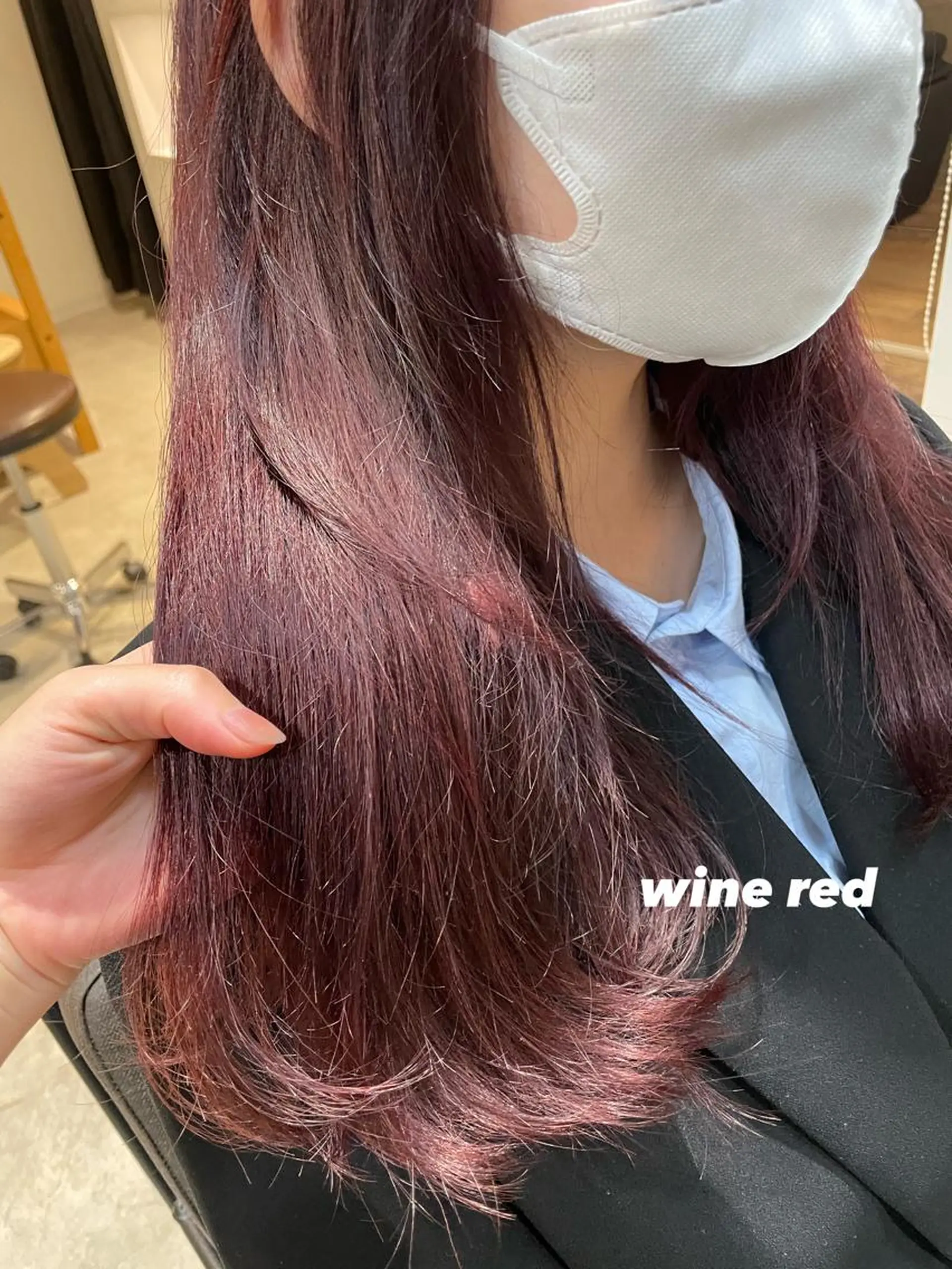 セミロング カラー パーマ ヘアアレンジ レッドカラー 🌿AMANE🌿 sakiのヘアスタイル