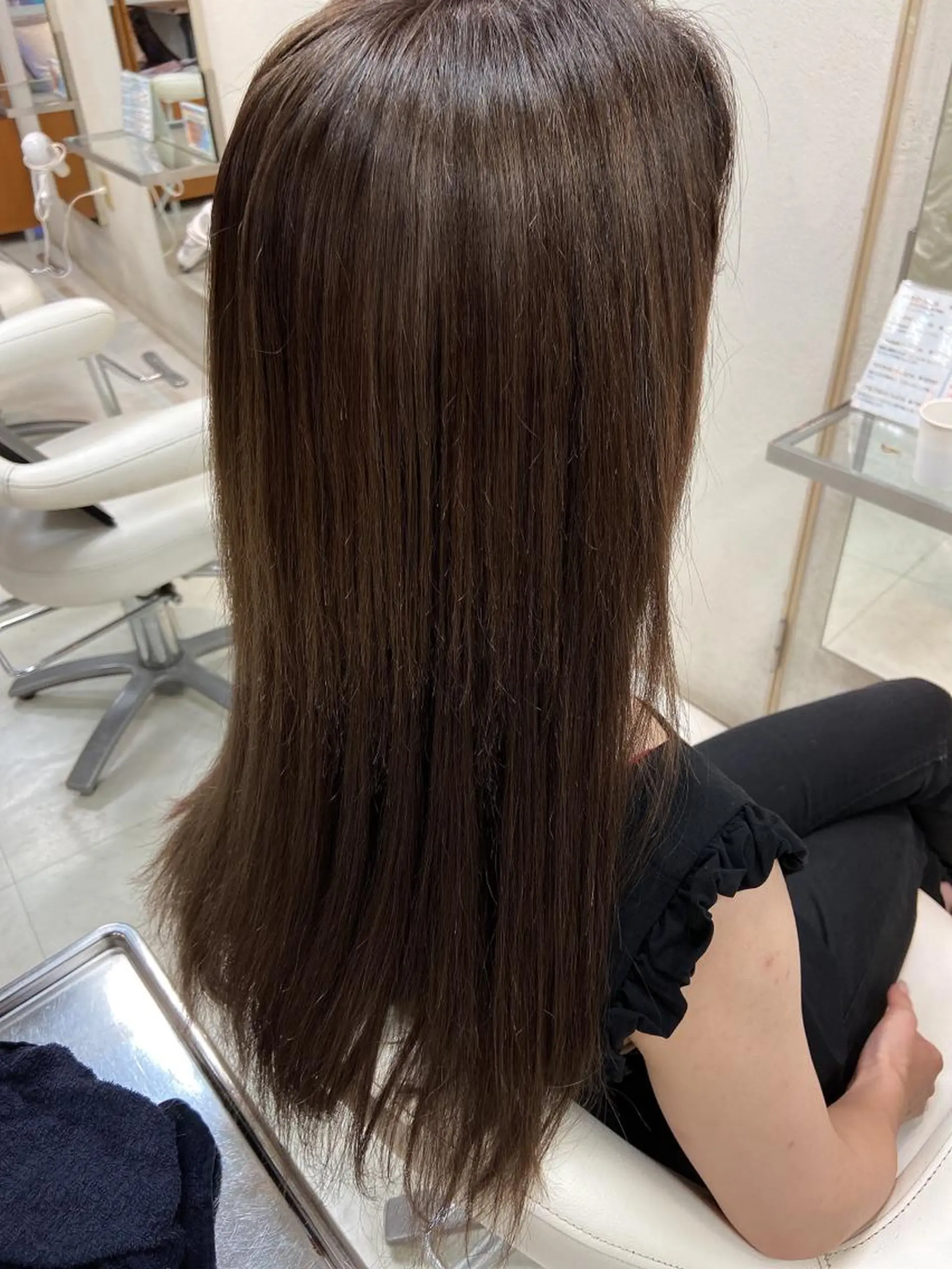 ロング カラー アッシュ アッシュブラウン ブラウンカラー トリートメント 菊地 美憂のヘアスタイル