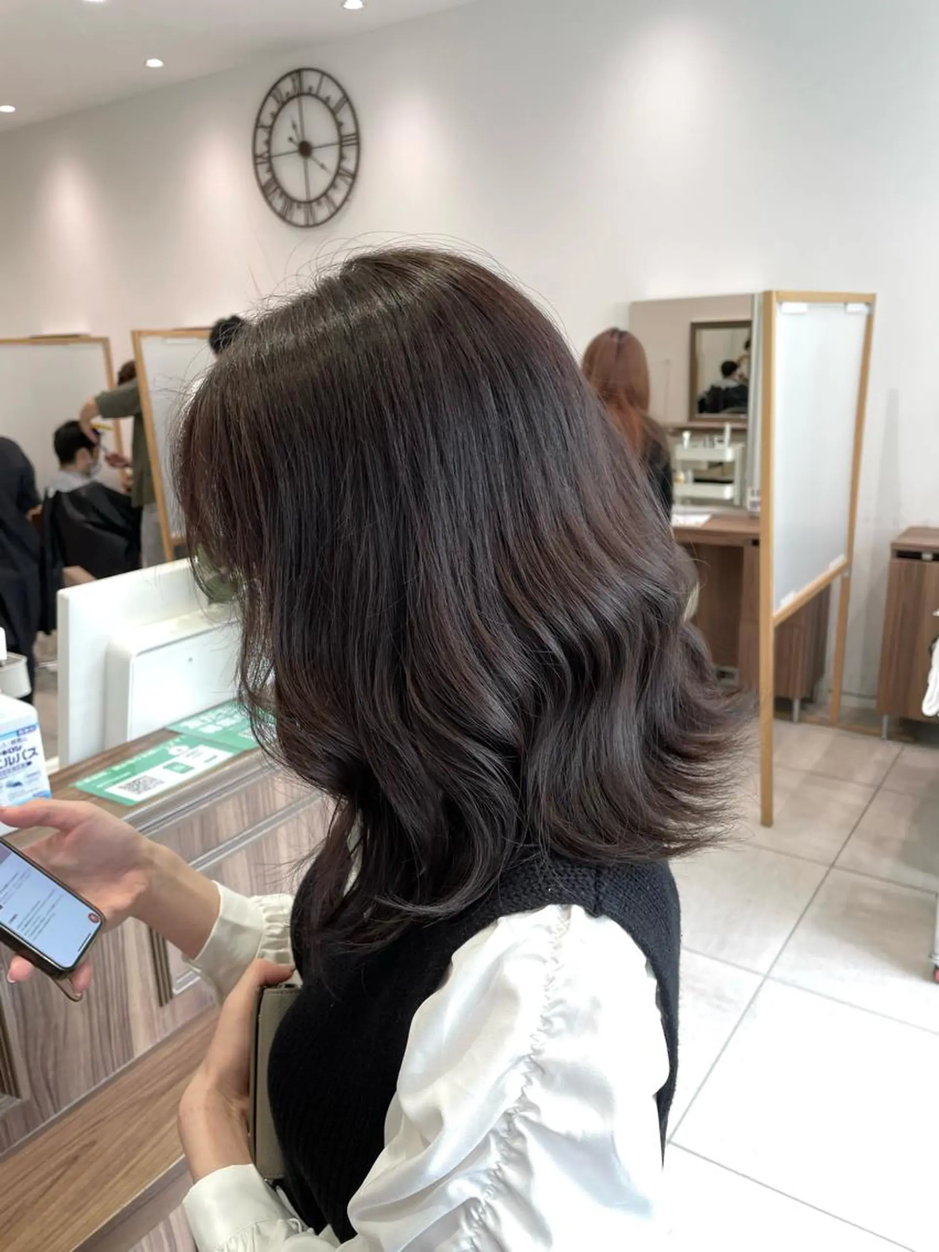 セミロング カラー ヘアカラー トリートメント ナカタケ ユウのヘアスタイル