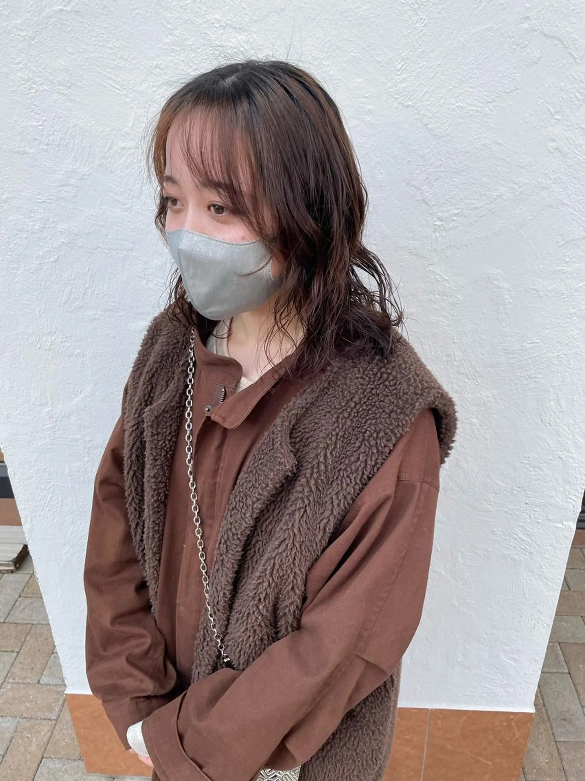 ミディアム 亀川蓮 Agu hairのヘアスタイル