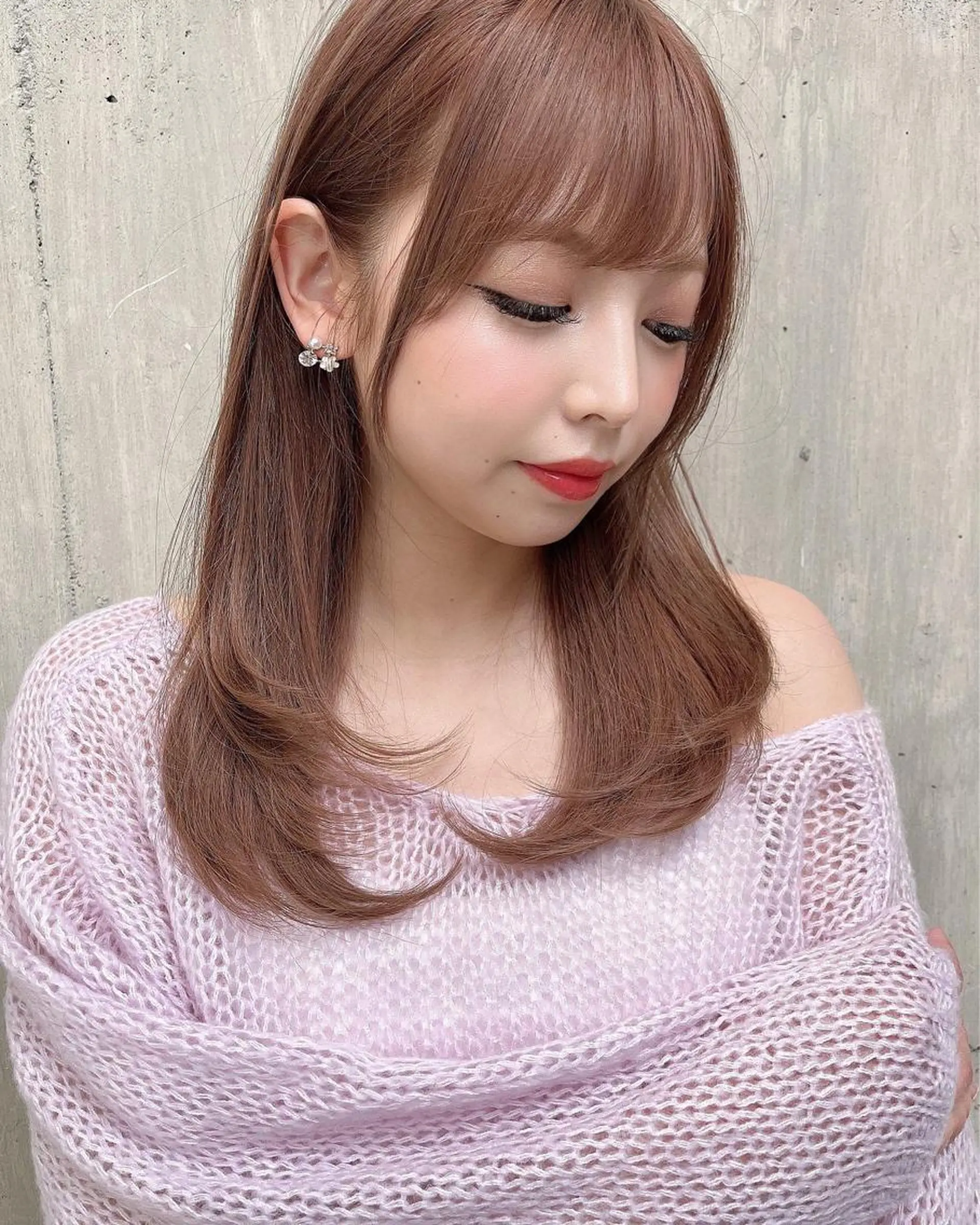 ミディアム カット ヘアカラー トリートメント 代表山口ひな 髪質改善のプロのヘアスタイル