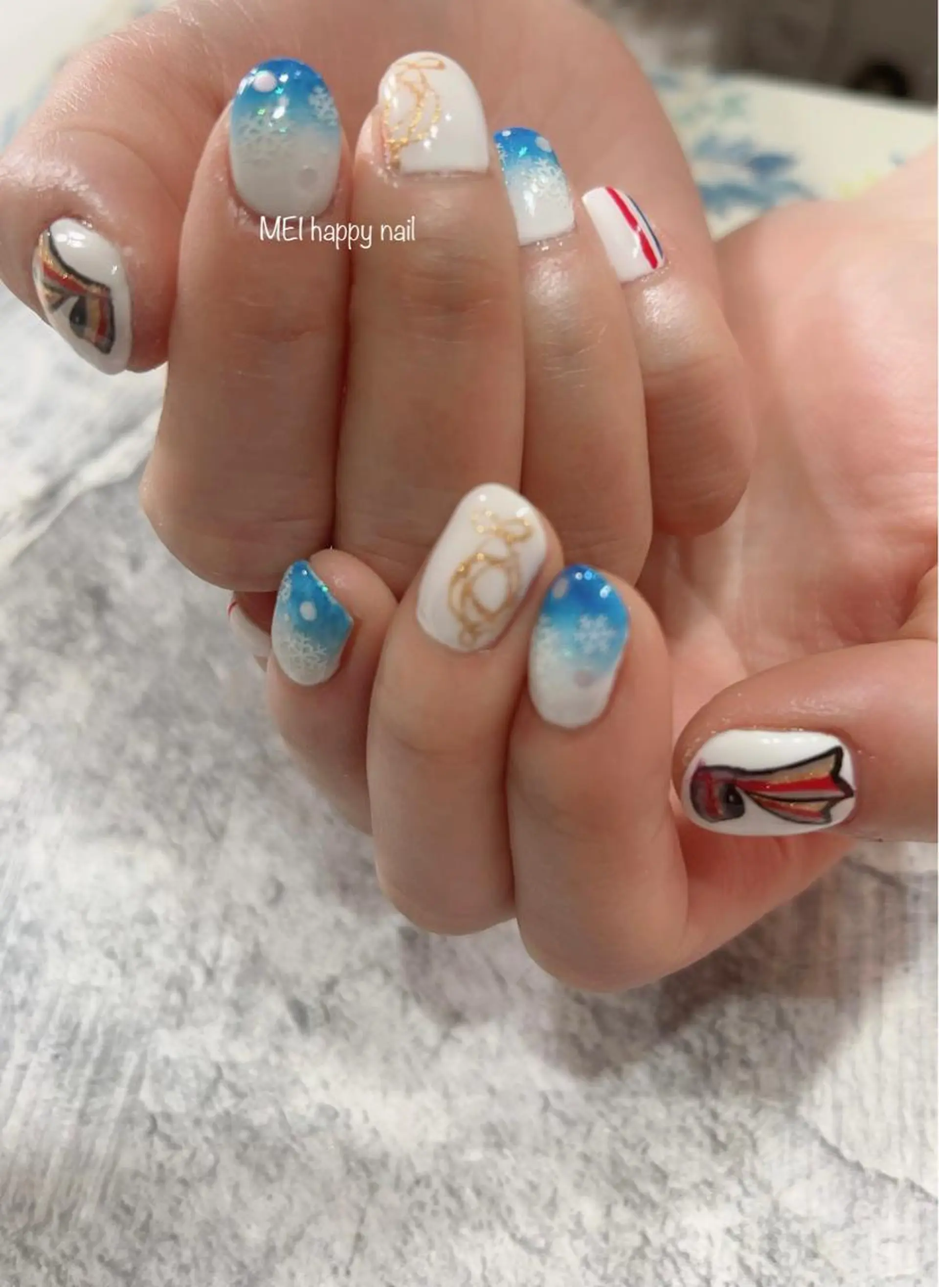 ネイル 北浦和 自爪育成ケアのネイルデザイン