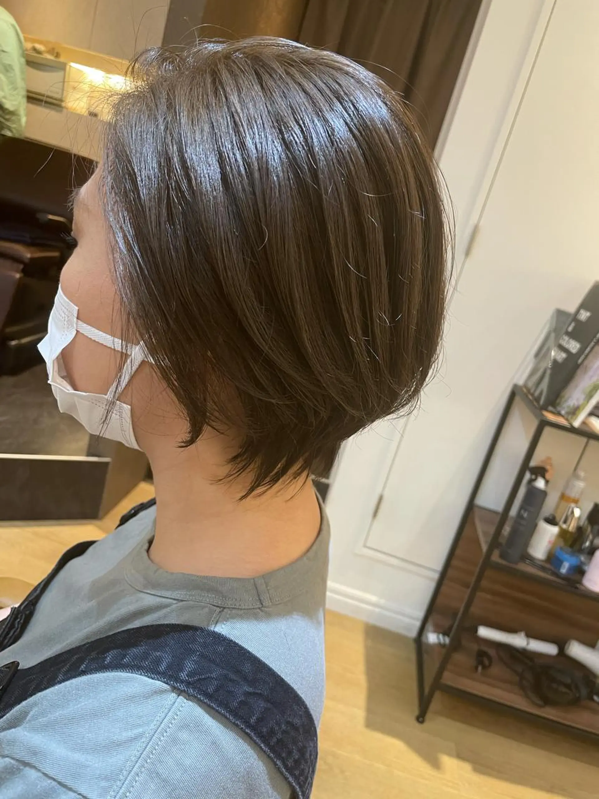 ショート カラー 透明感カラー グレージュ ✨シルクストレート✨ 美髪髪質改善Yukiのヘアスタイル