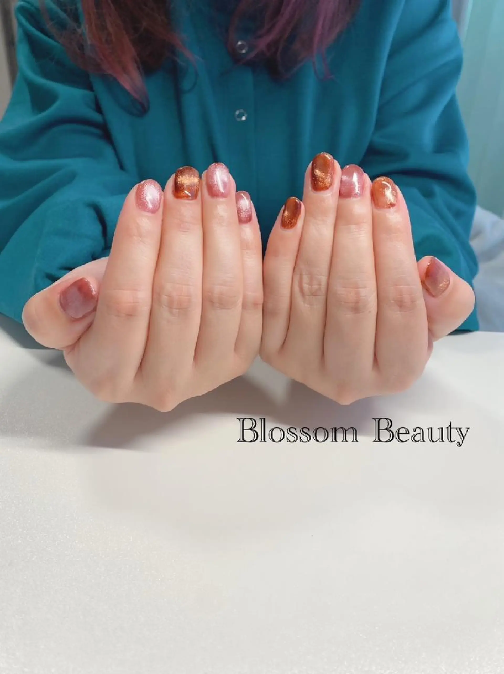 ネイル ラメ(グリッター) マグネットネイル ハンドネイル Blossom Beauty eriのネイルデザイン