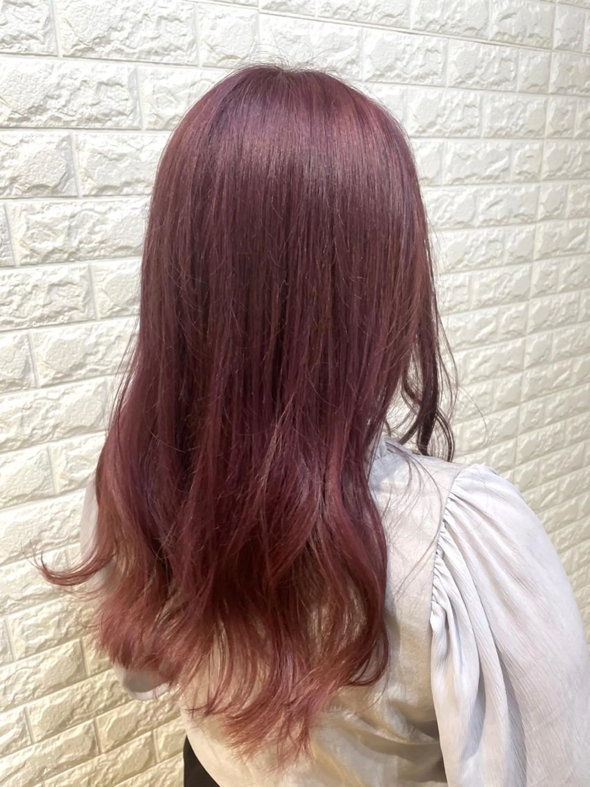 セミロング カラー ヘアカラー トリートメント 福森 みずきのヘアスタイル