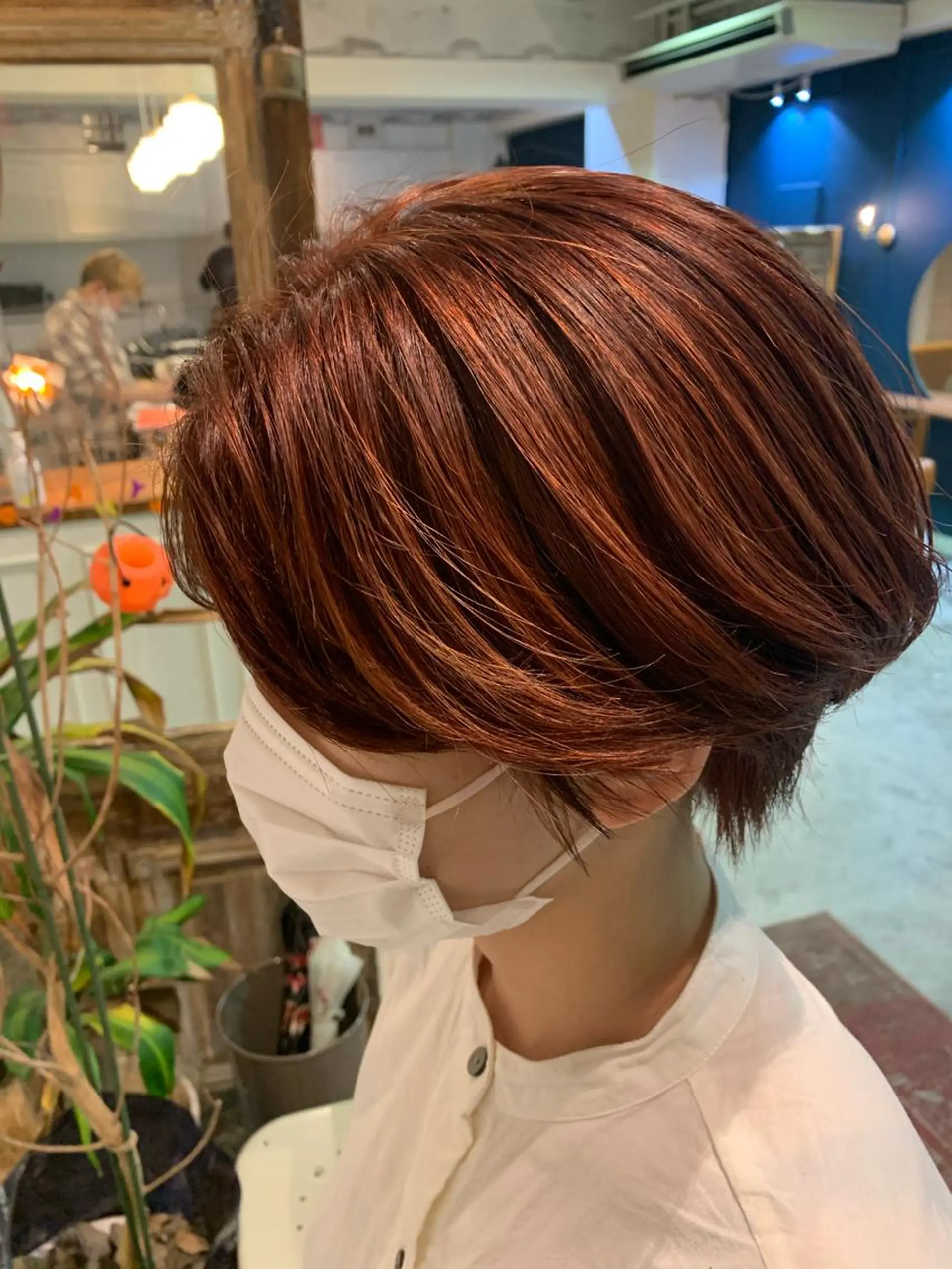 ショート カラー ヘアアレンジ ベージュカラー ピンクカラー ピンクベージュ カット ヘアカラー トリートメント 山崎 澪 レイヤーカット/大宮のヘアスタイル