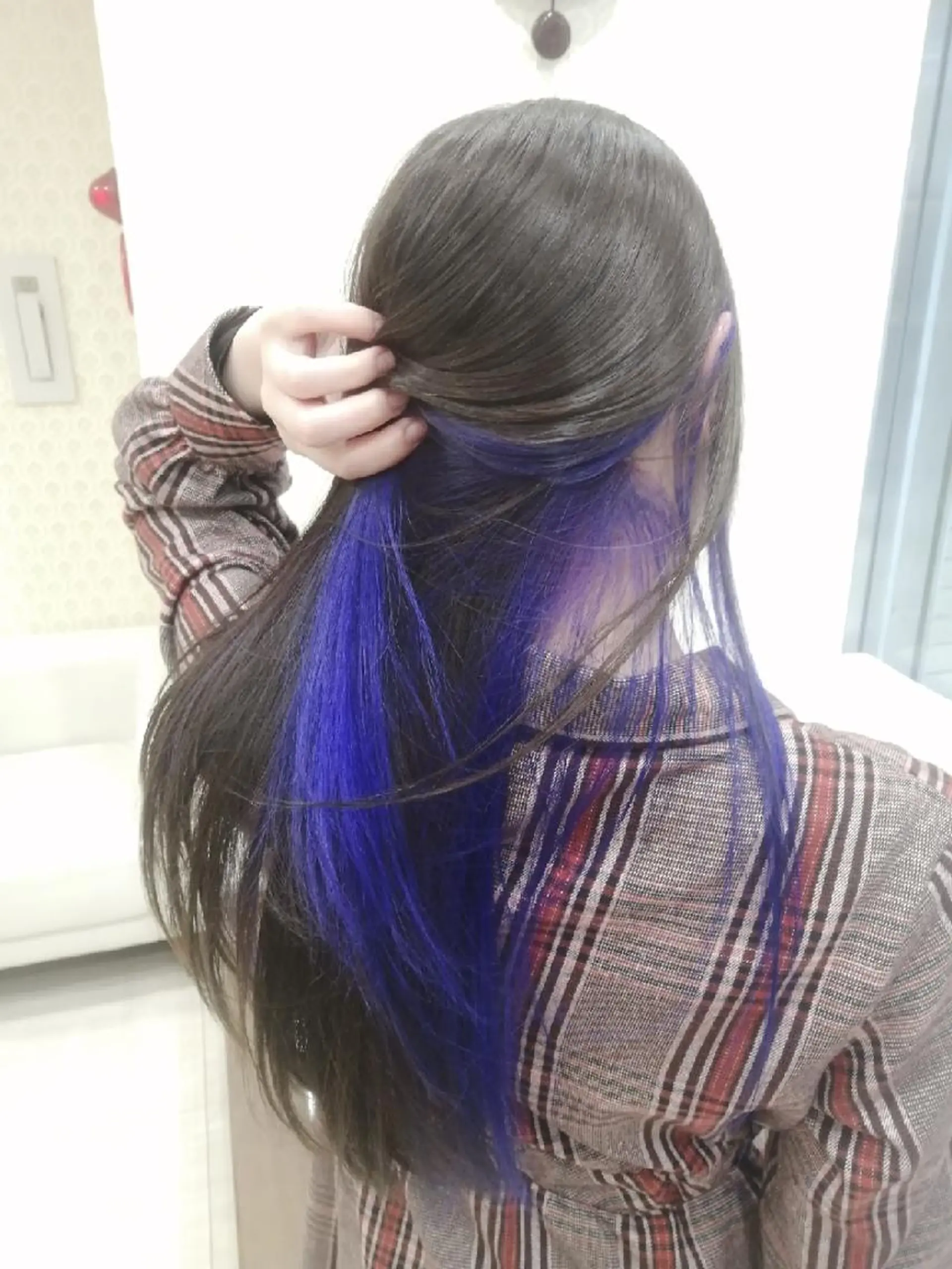 ロング カラー ブルーカラー ブルーバイオレット バイオレットカラー sato shoheiのヘアスタイル