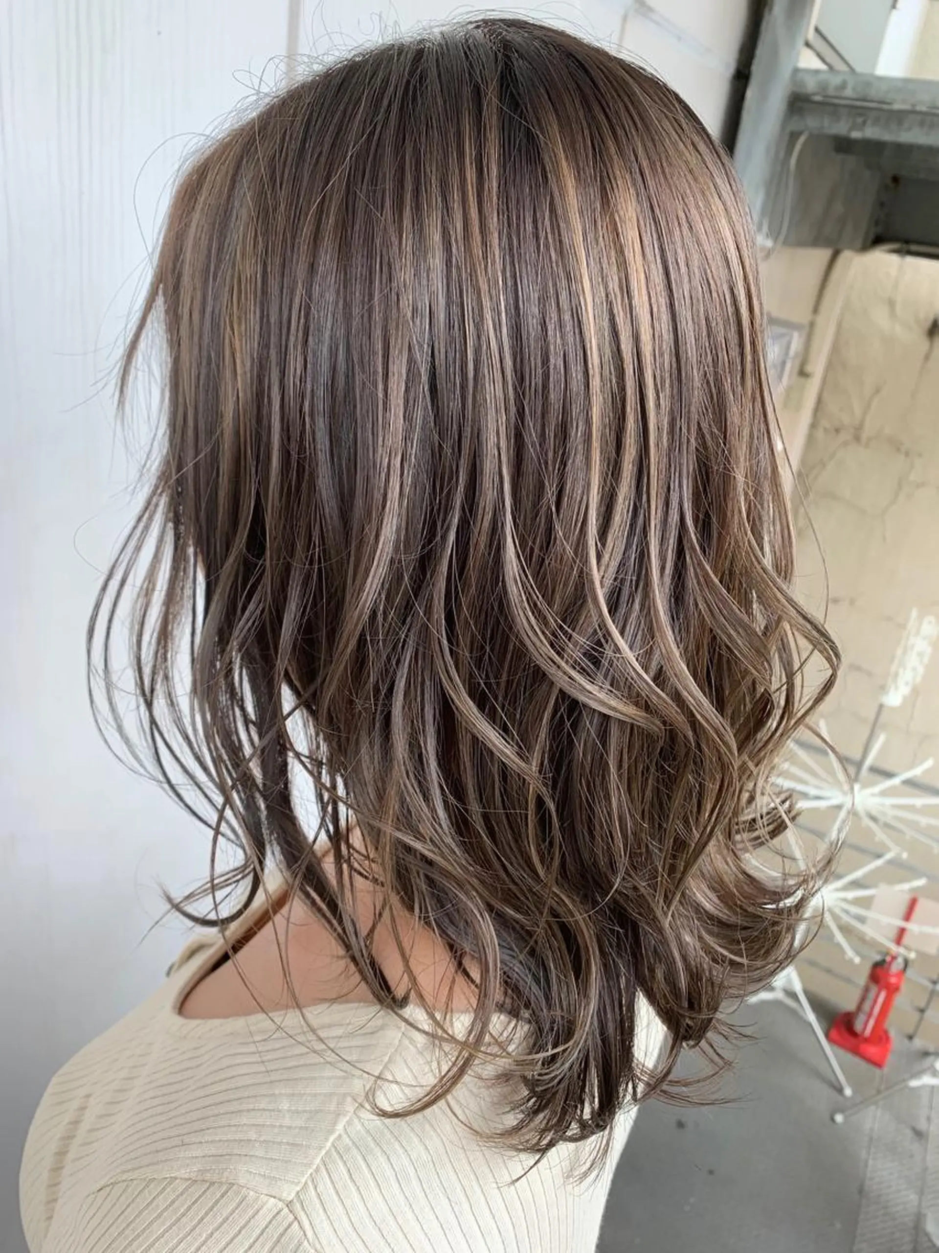 セミロング カラー ヘアカラー 髪質改善will hairdesignのヘアスタイル