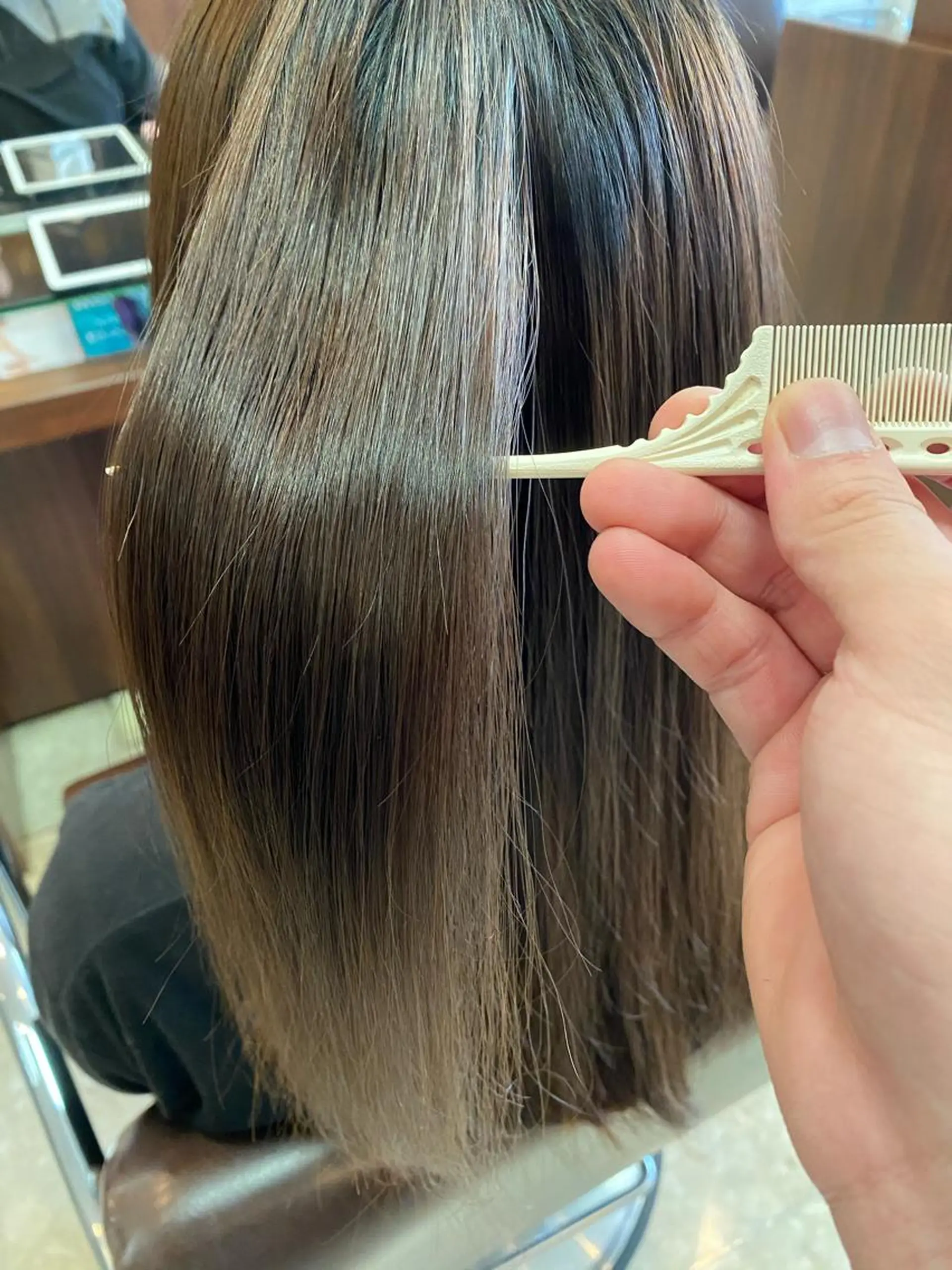 ロング 髪質改善 縮毛矯正 カット 縮毛矯正 ブランシェ小幡駅前店 森樹のヘアスタイル