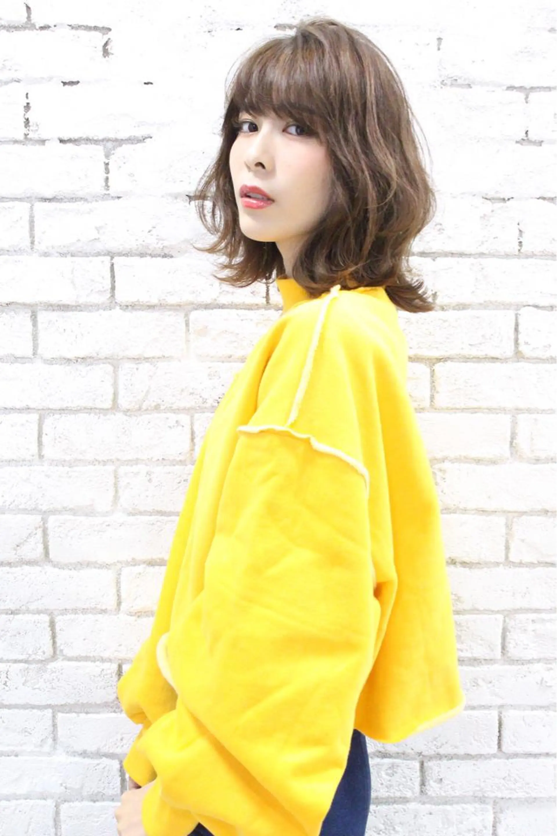 ミディアム カラー パーマ ヘアアレンジ リルウヘアー 天王寺のヘアスタイル