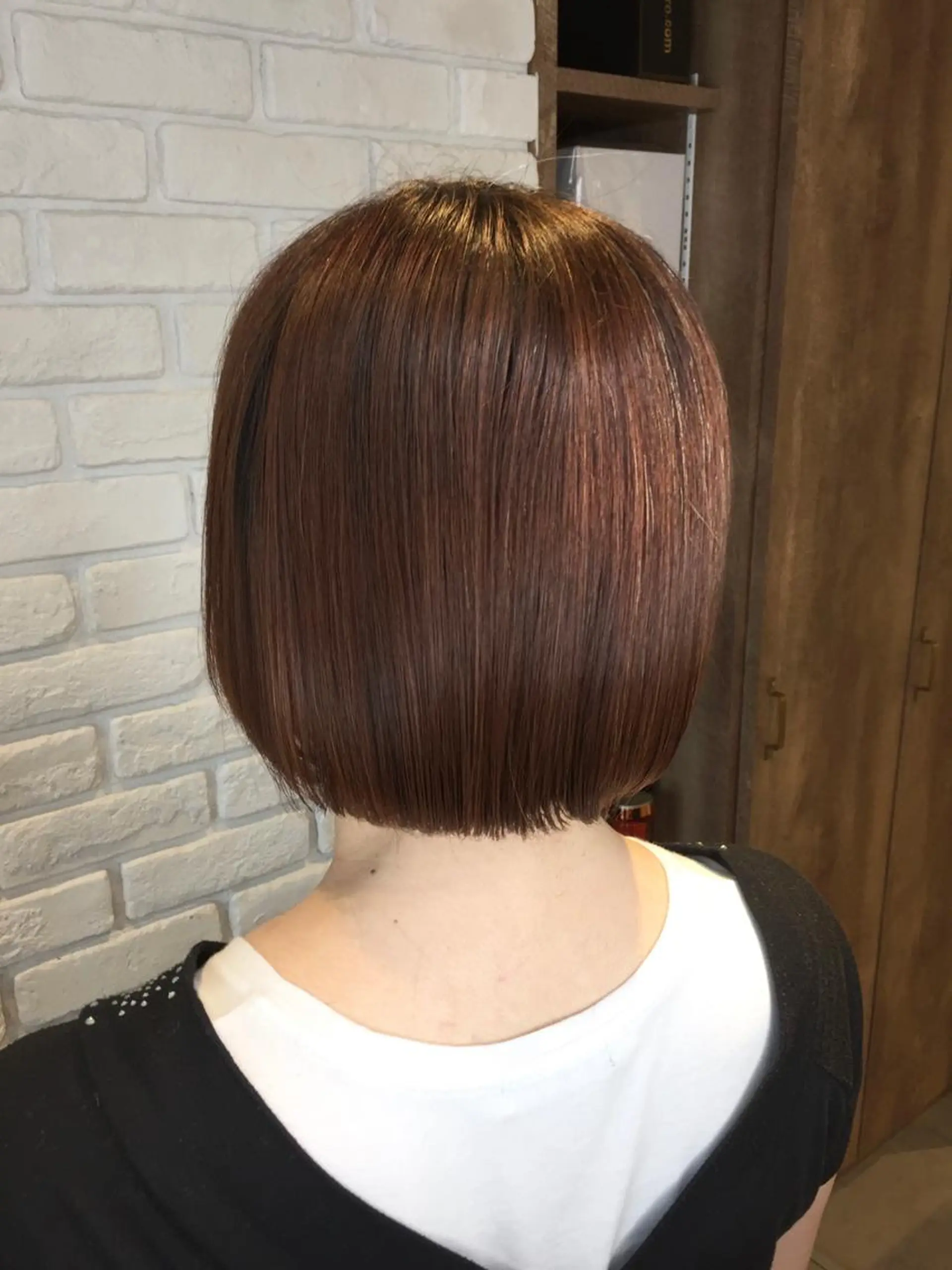 ミディアム カラー パーマ ヘアアレンジ 髪質改善/縮毛矯正 艶カラー/珠聡のヘアスタイル