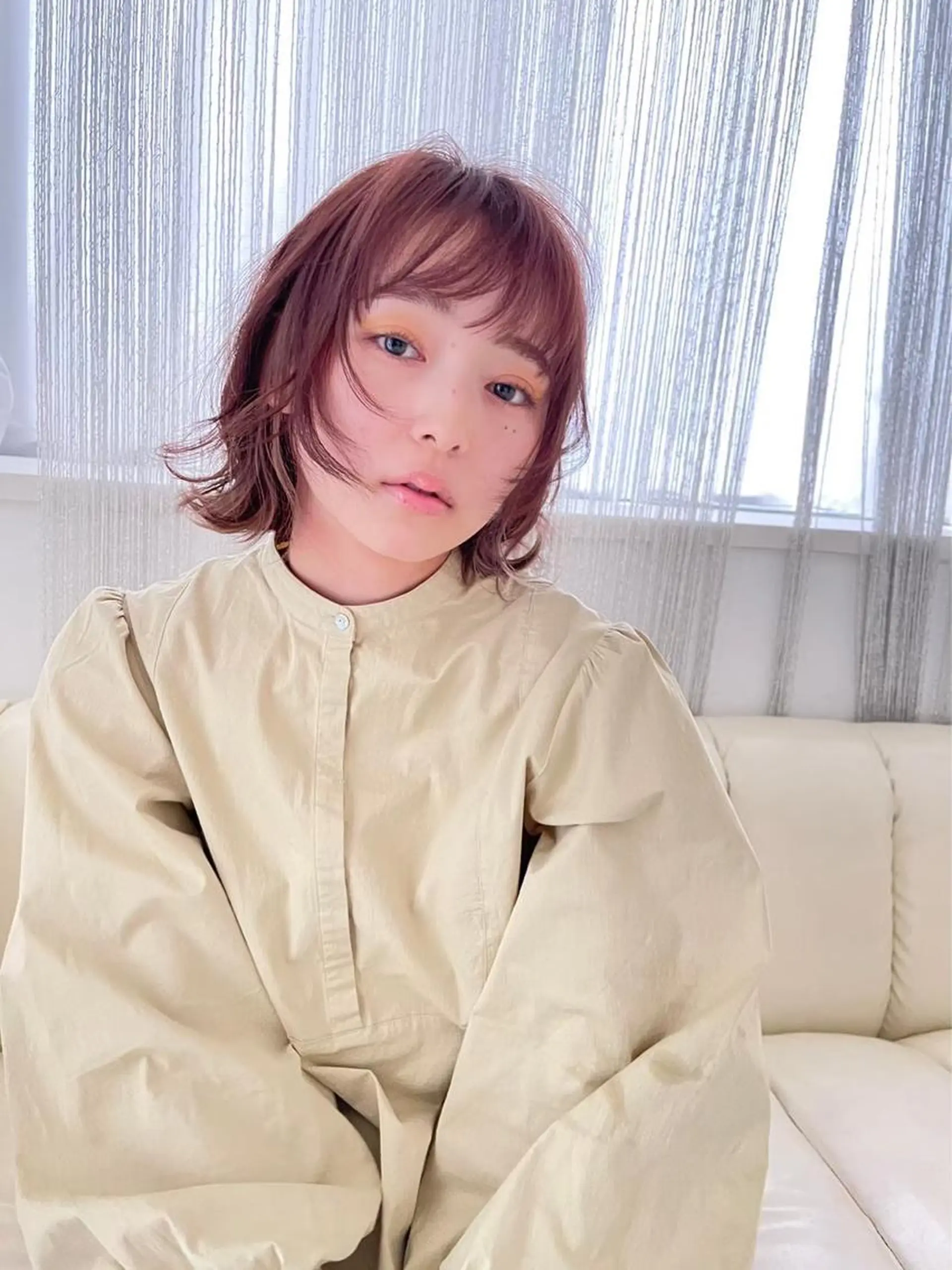 ミディアム 川島 梨菜🌹のヘアスタイル