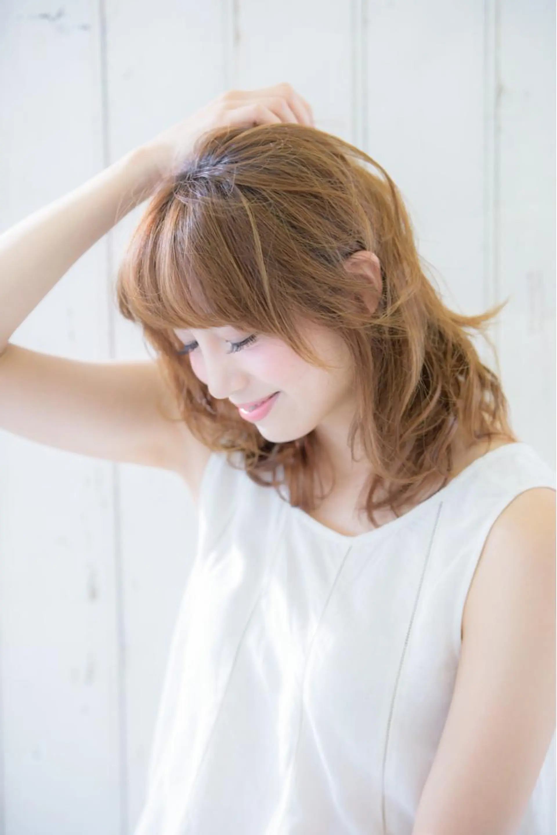 セミロング カラー パーマ 畠山 雄大のヘアスタイル