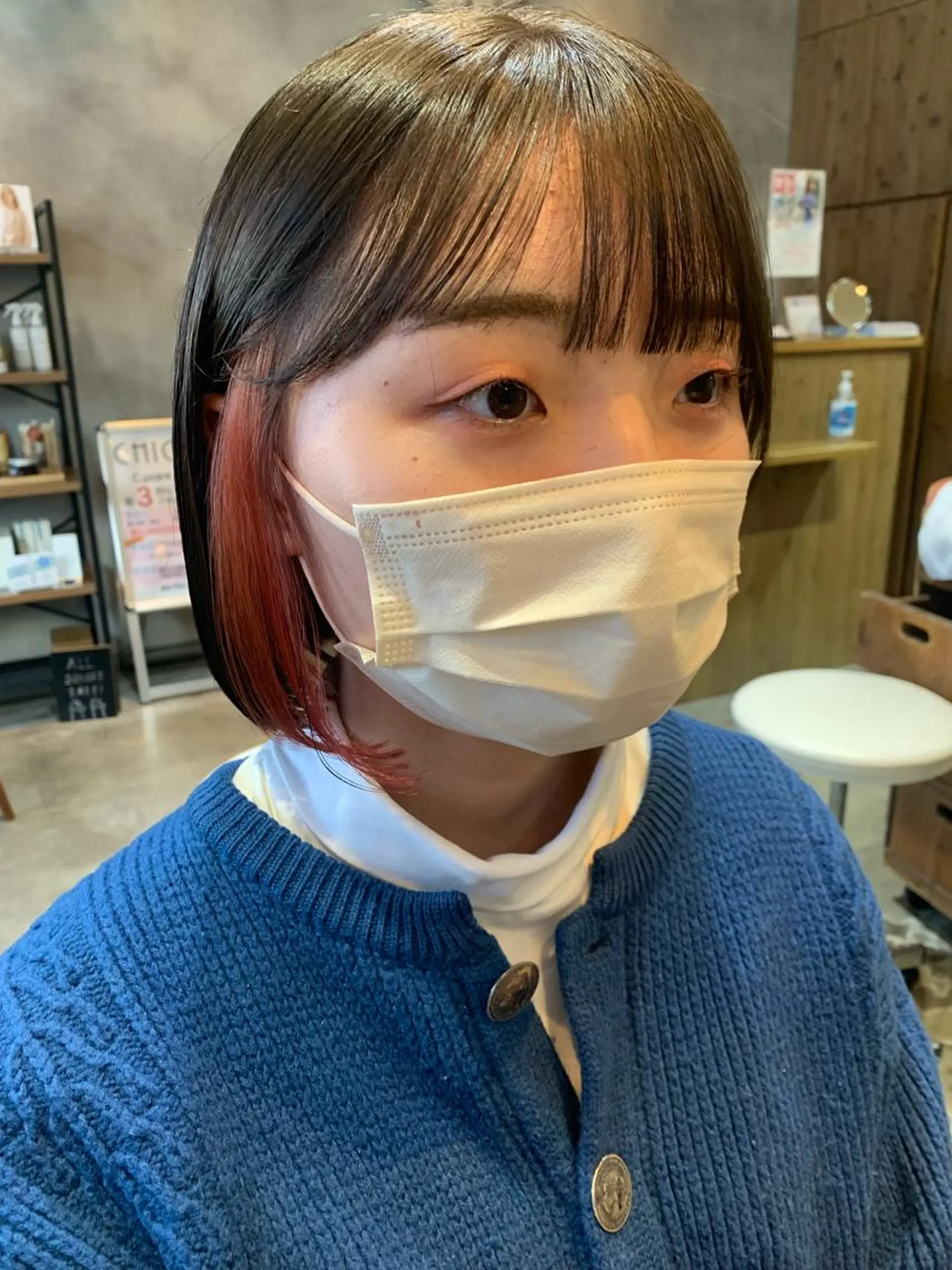 ショート カラー イヤリングカラー ボブ SOYON 🤍CHIZU🤍.のヘアスタイル