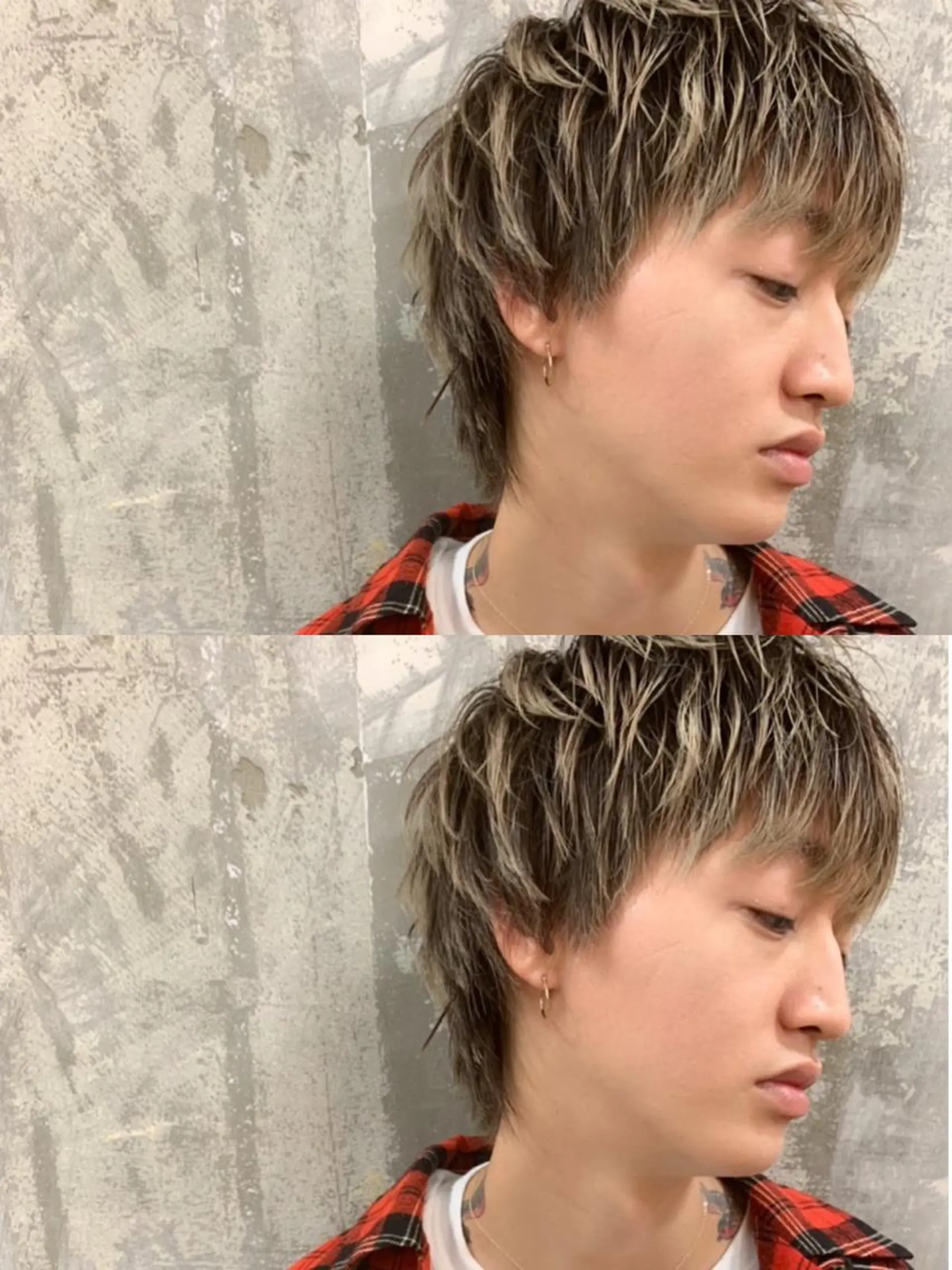 ショート カラー パーマ ヘアアレンジ メンズ キッズ ネイル マツエク・マツパ グラデーションカラー 束感まつ毛 グラデーション メンズネイル 古賀 侑磨のヘアスタイル