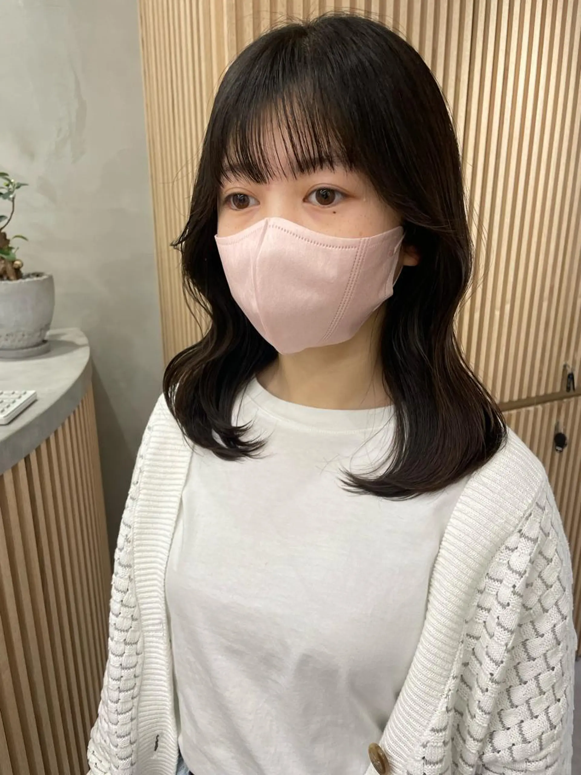 ミディアム レイヤー縮毛矯正 ささきすずね💗のヘアスタイル