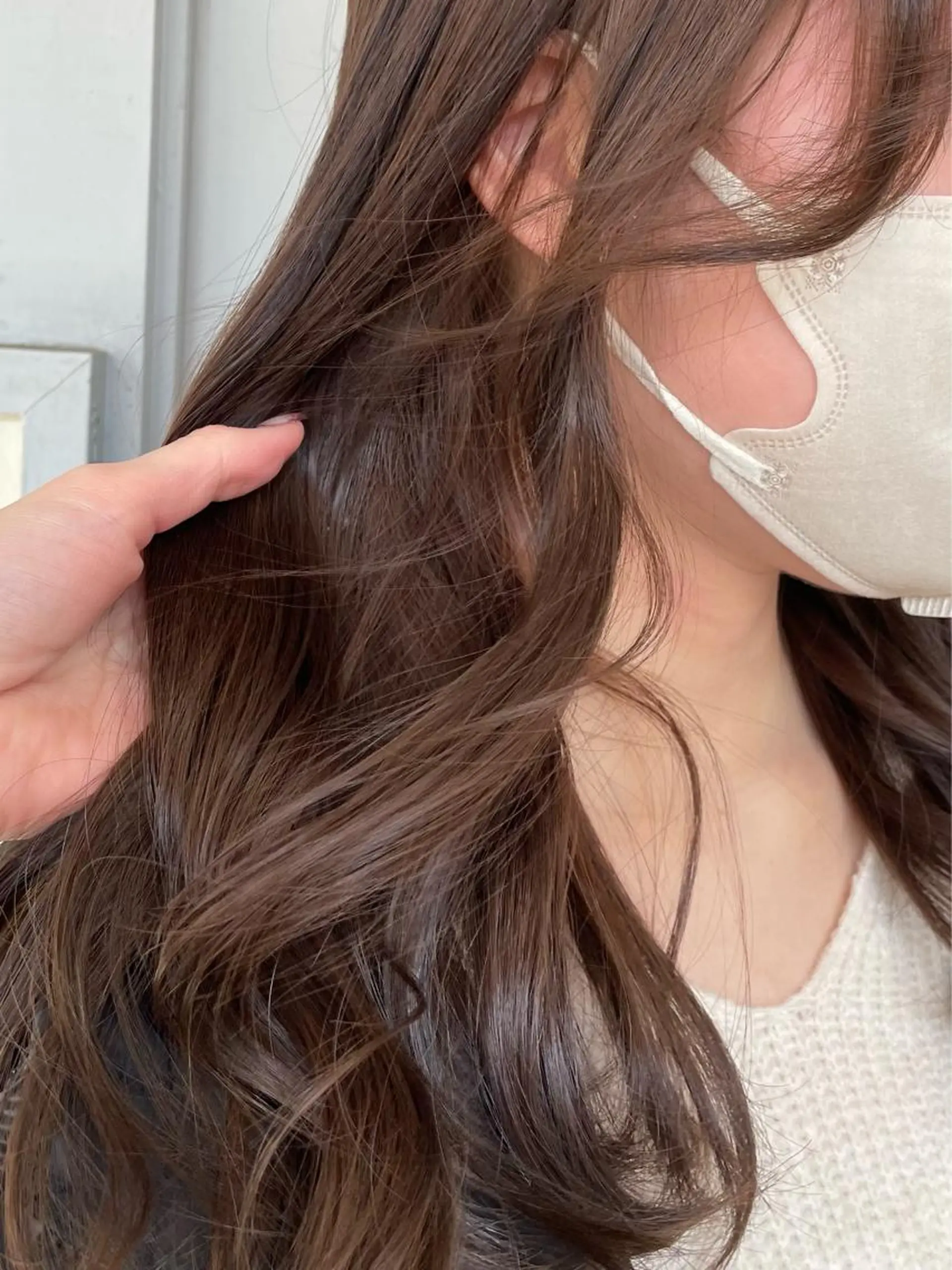 セミロング カラー ヘアアレンジ maoブリーチ無し 似合わせカラーのヘアスタイル