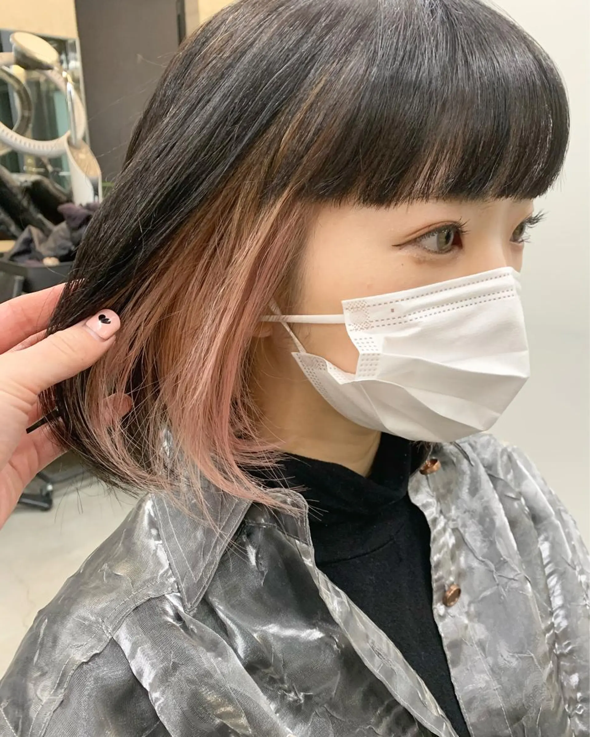 ショート カラー 透明感/オリーブ/ グレージュ/YUKAのヘアスタイル