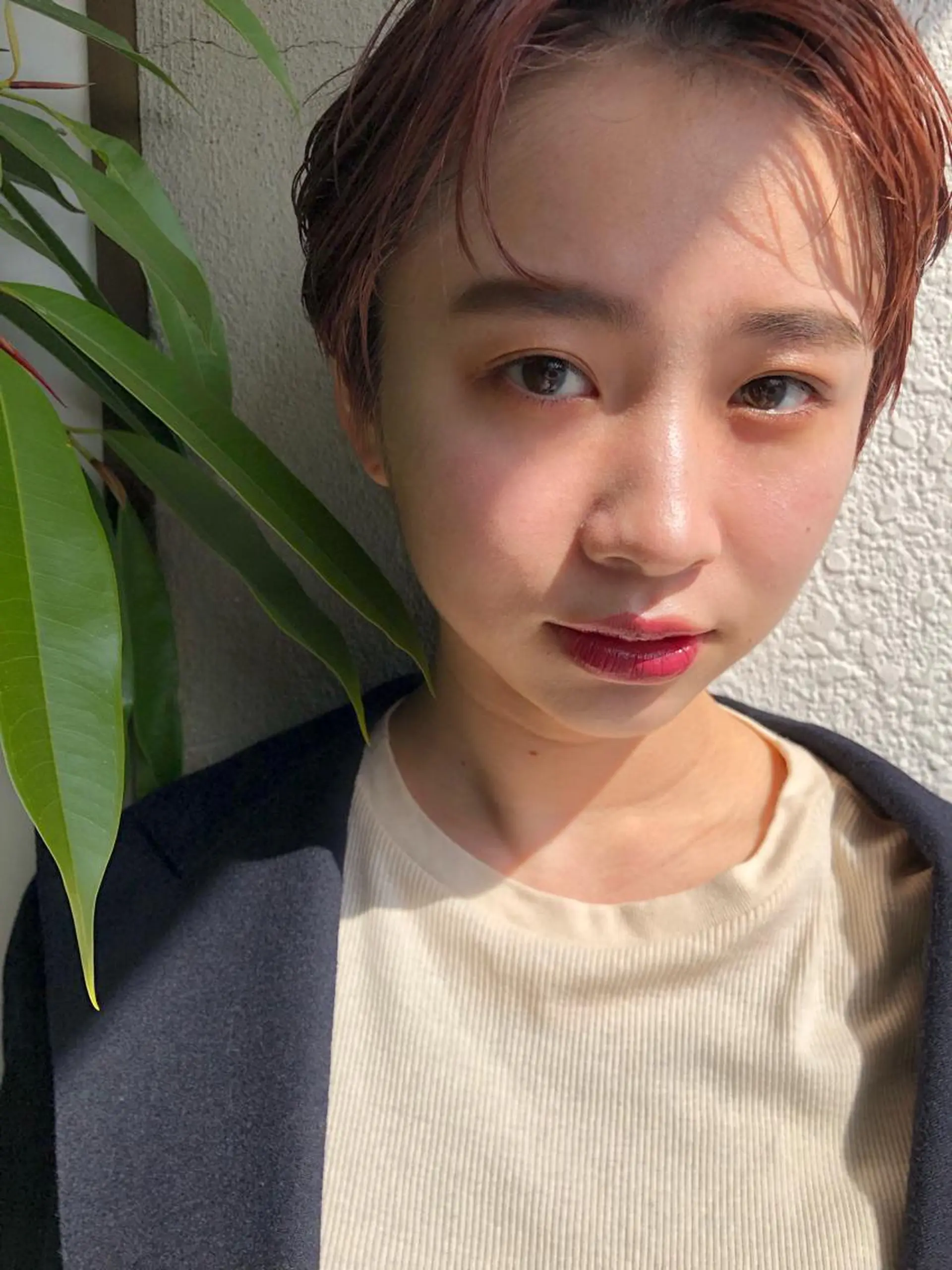 ショート カラー パーマ/レイヤー 岩山丈一郎のヘアスタイル