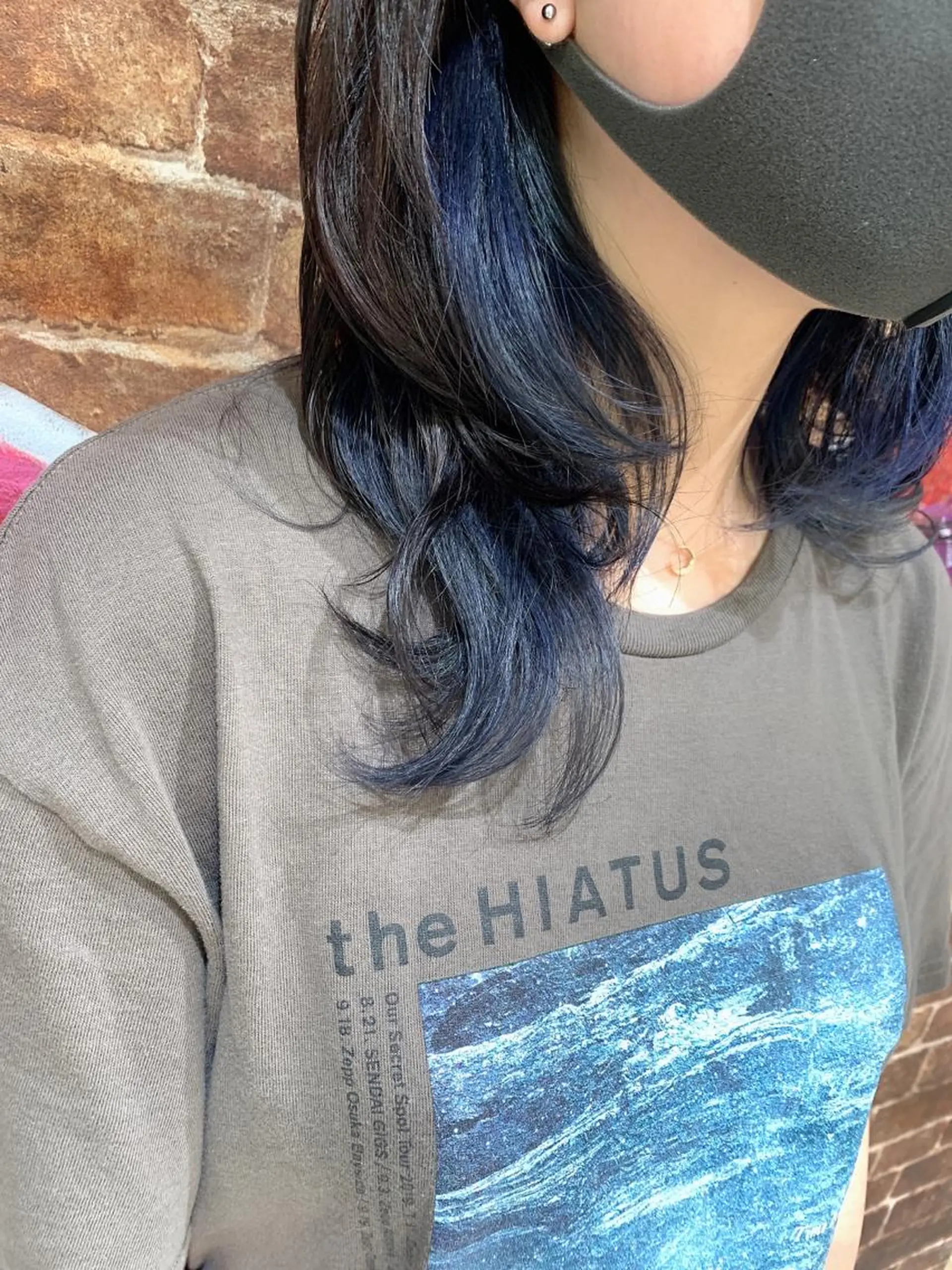ミディアム カラー ブルーカラー インナーカラー 髪質改善/縮毛矯正 ツヤ髪🩷さつきのヘアスタイル