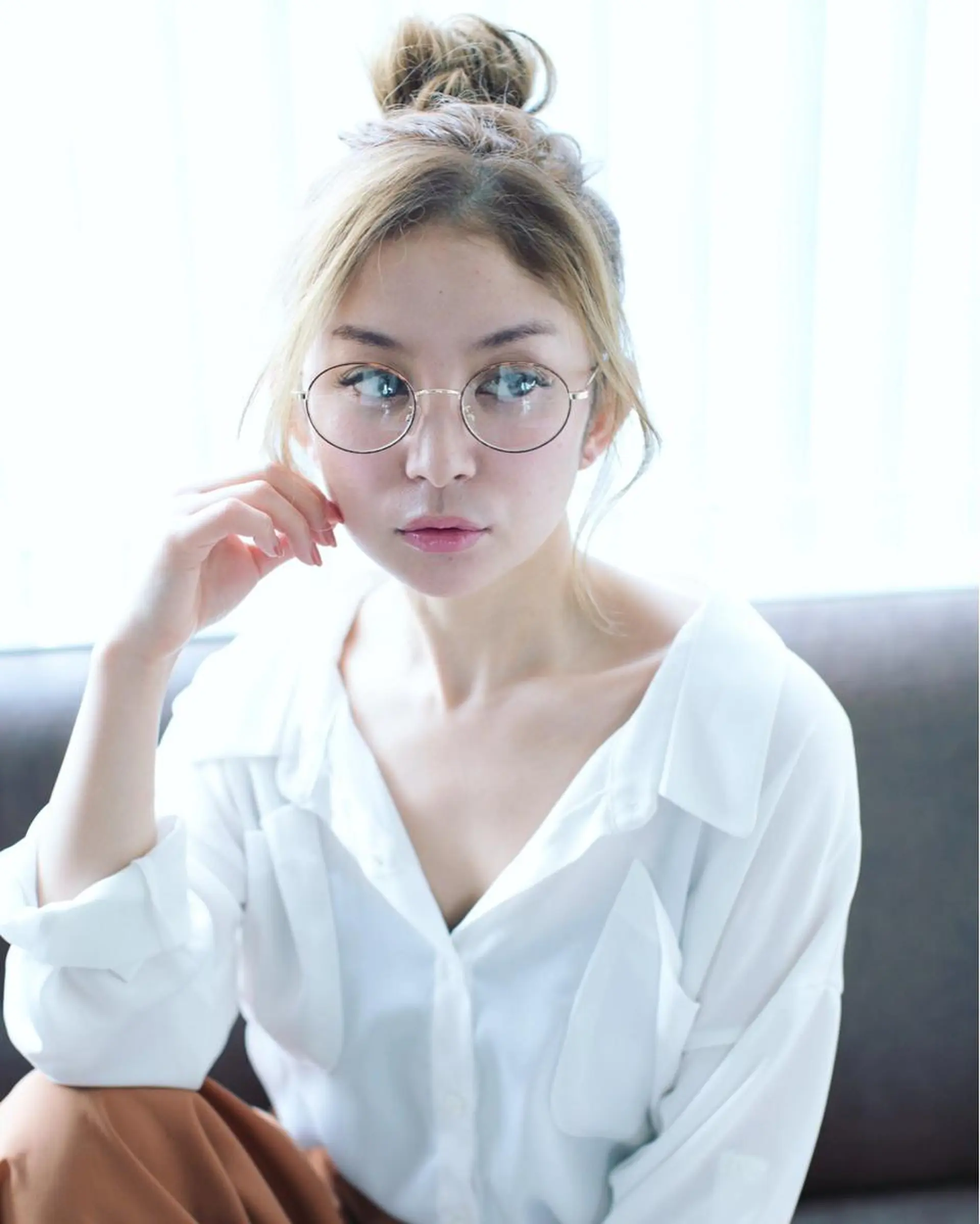 ミディアム カラー ヘアアレンジ chouchou 心斎橋のヘアスタイル