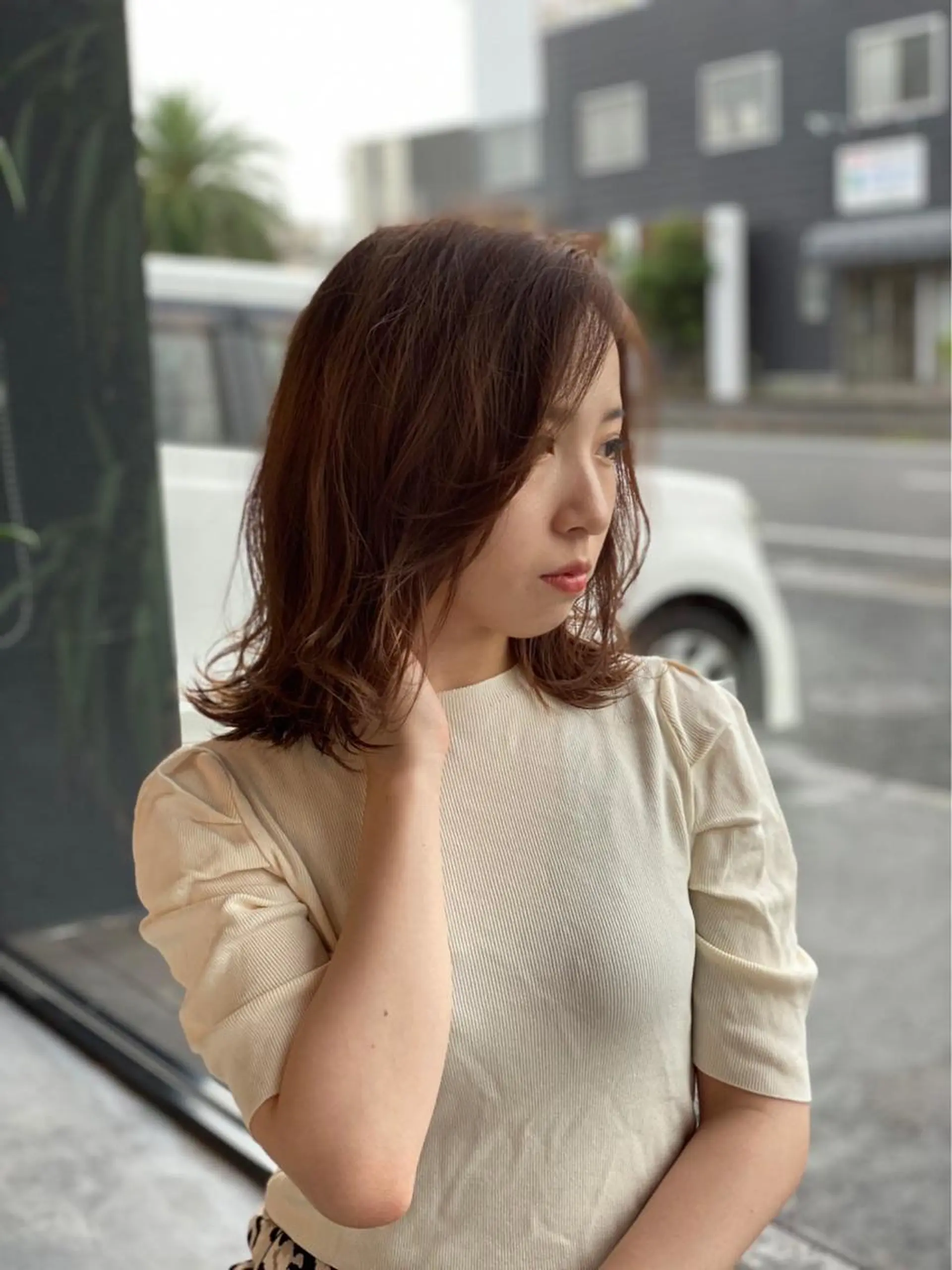 ミディアム アッシュ geep Ryoyaのヘアスタイル