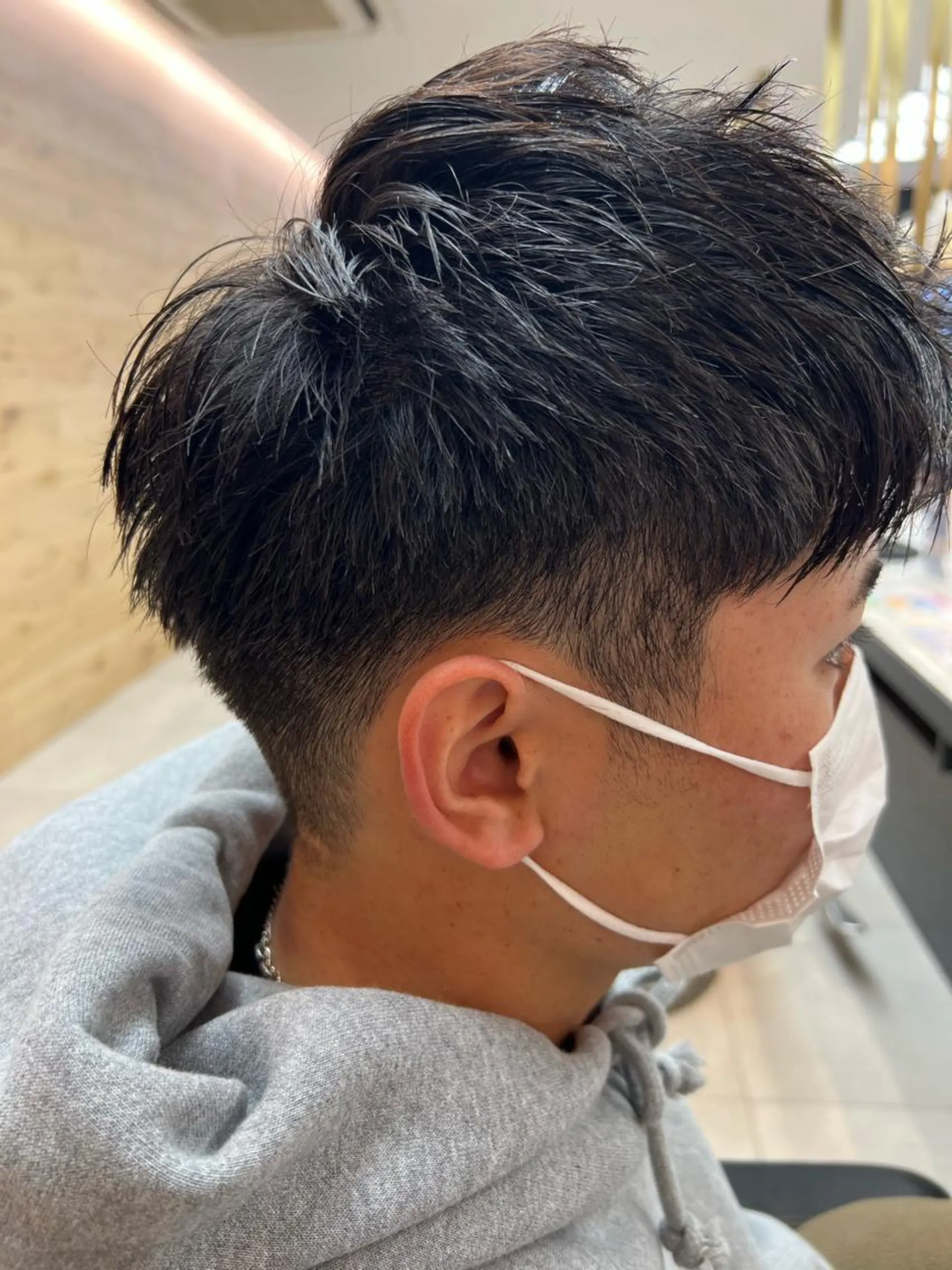 メンズ アップバング メンズショート カット ヘアセット 古山 侑東 /メンズパーマのヘアスタイル