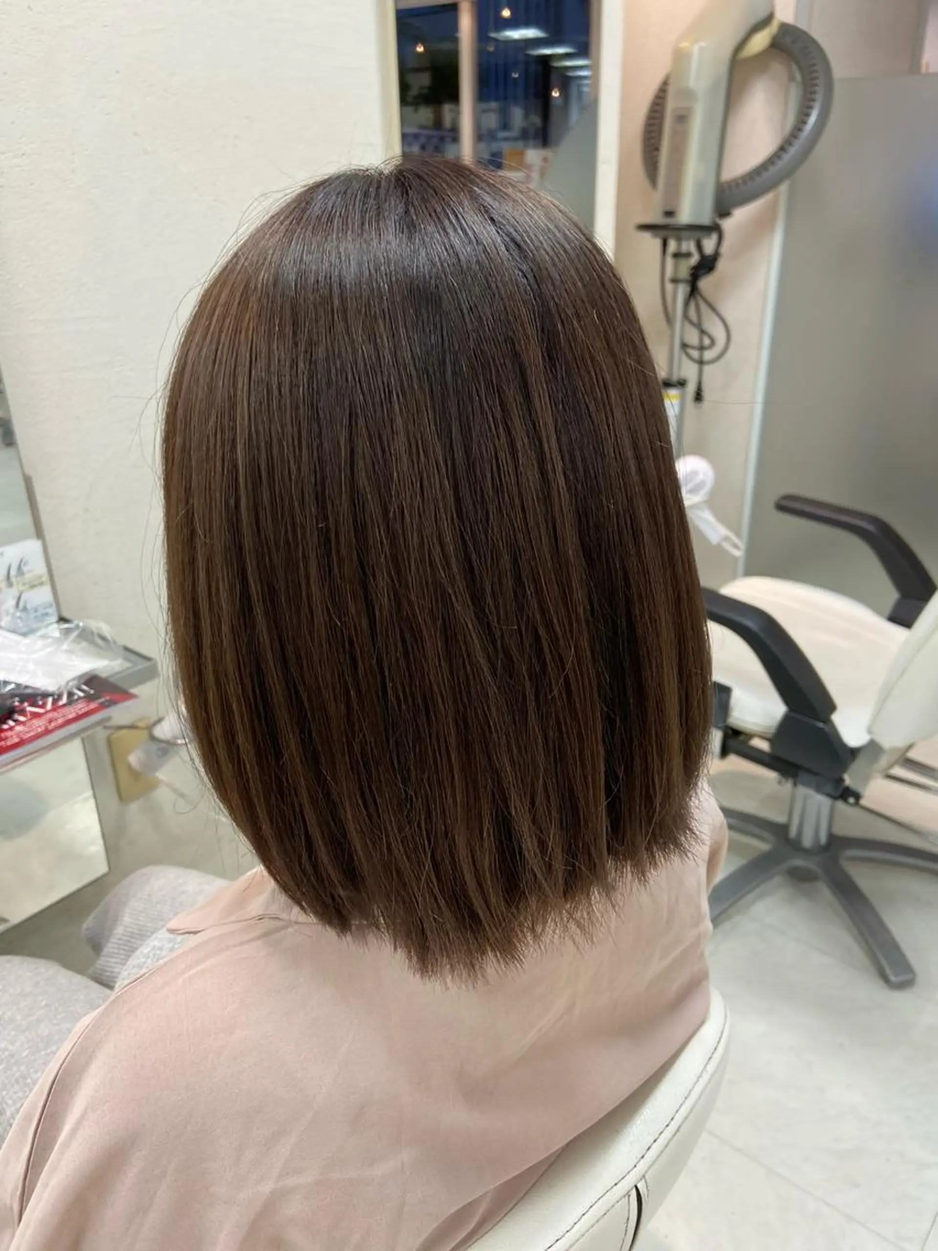 ミディアム カラー アッシュ アッシュブラウン ブラウンカラー ハイトーンカラー ヘアカラー トリートメント 菊地 美憂のヘアスタイル