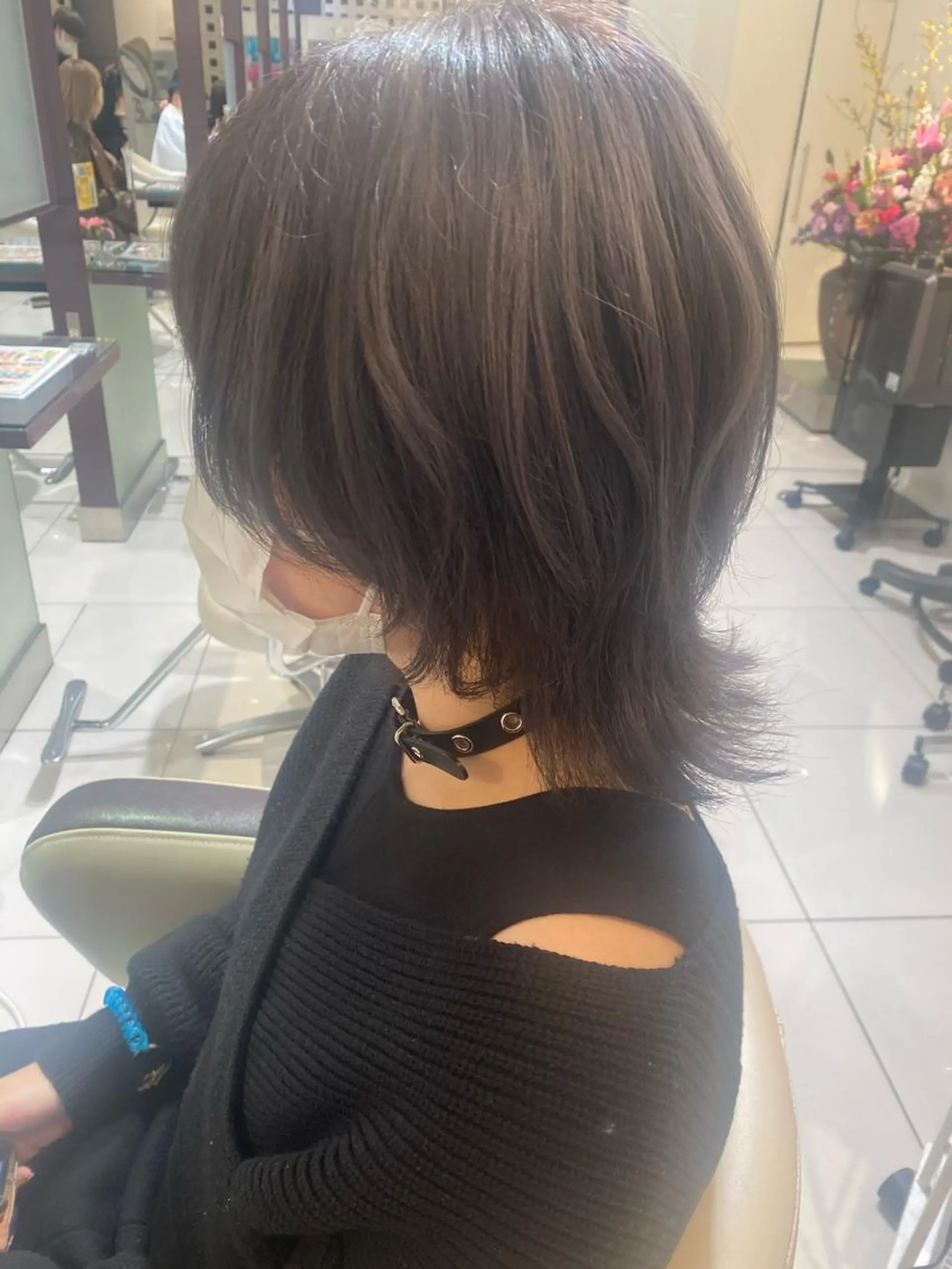 ミディアム カラー 透明感カラー💜艶髪 sayakaのヘアスタイル