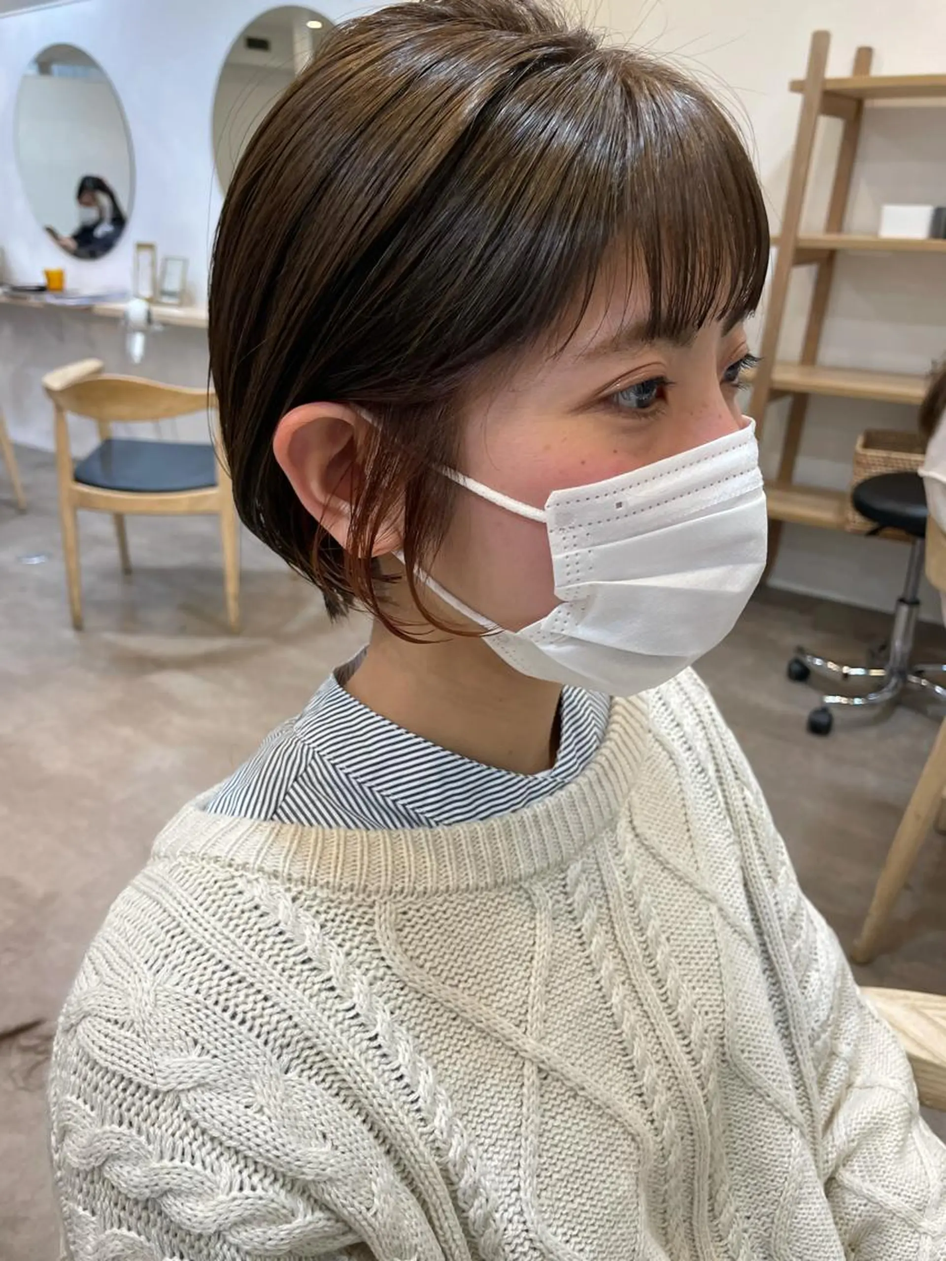 ショート カット ヘアカラー トリートメント 大迫 江梨のヘアスタイル