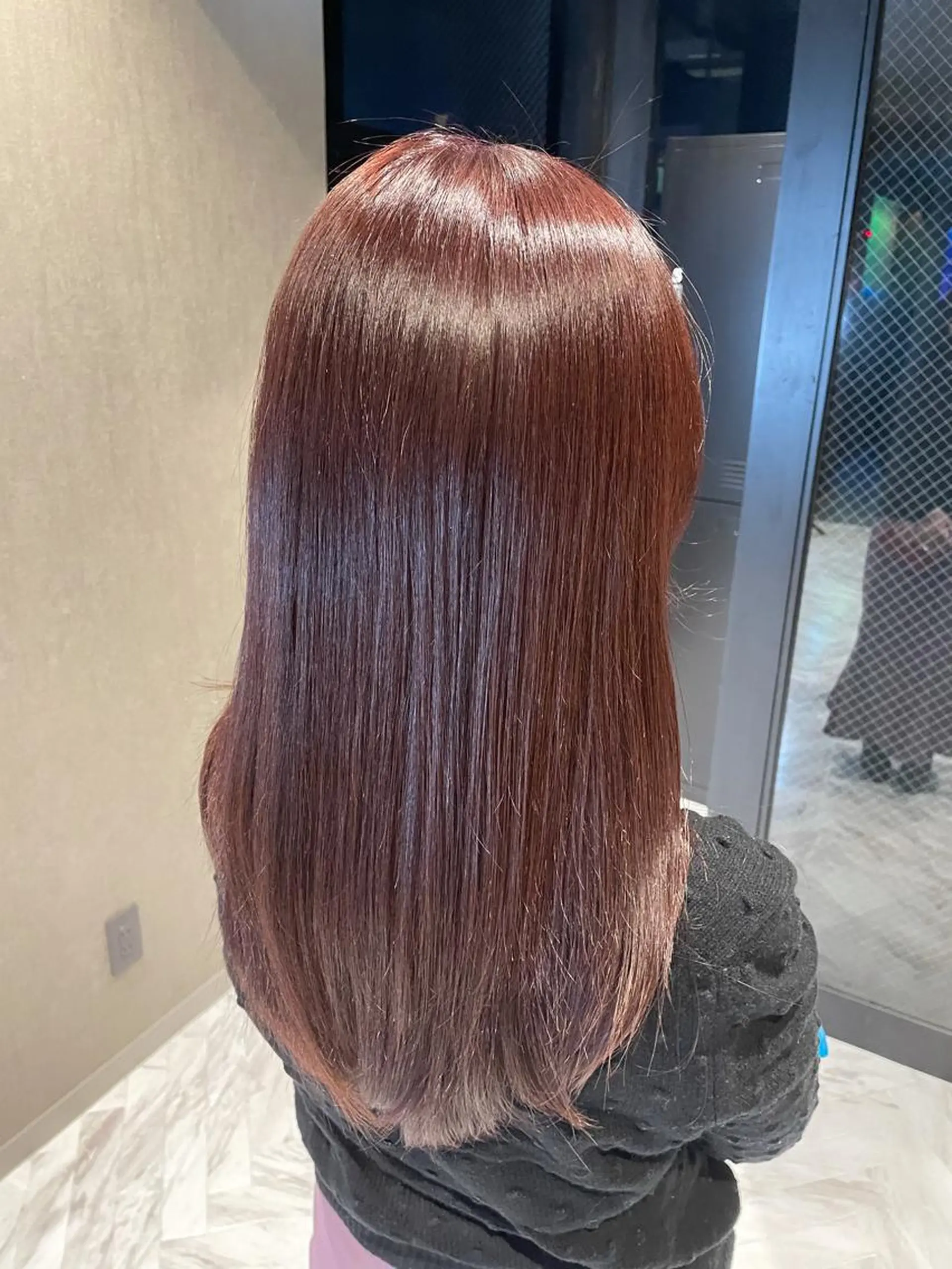 ロング カラー パーマ、ストパー モデル募集、ちはるのヘアスタイル