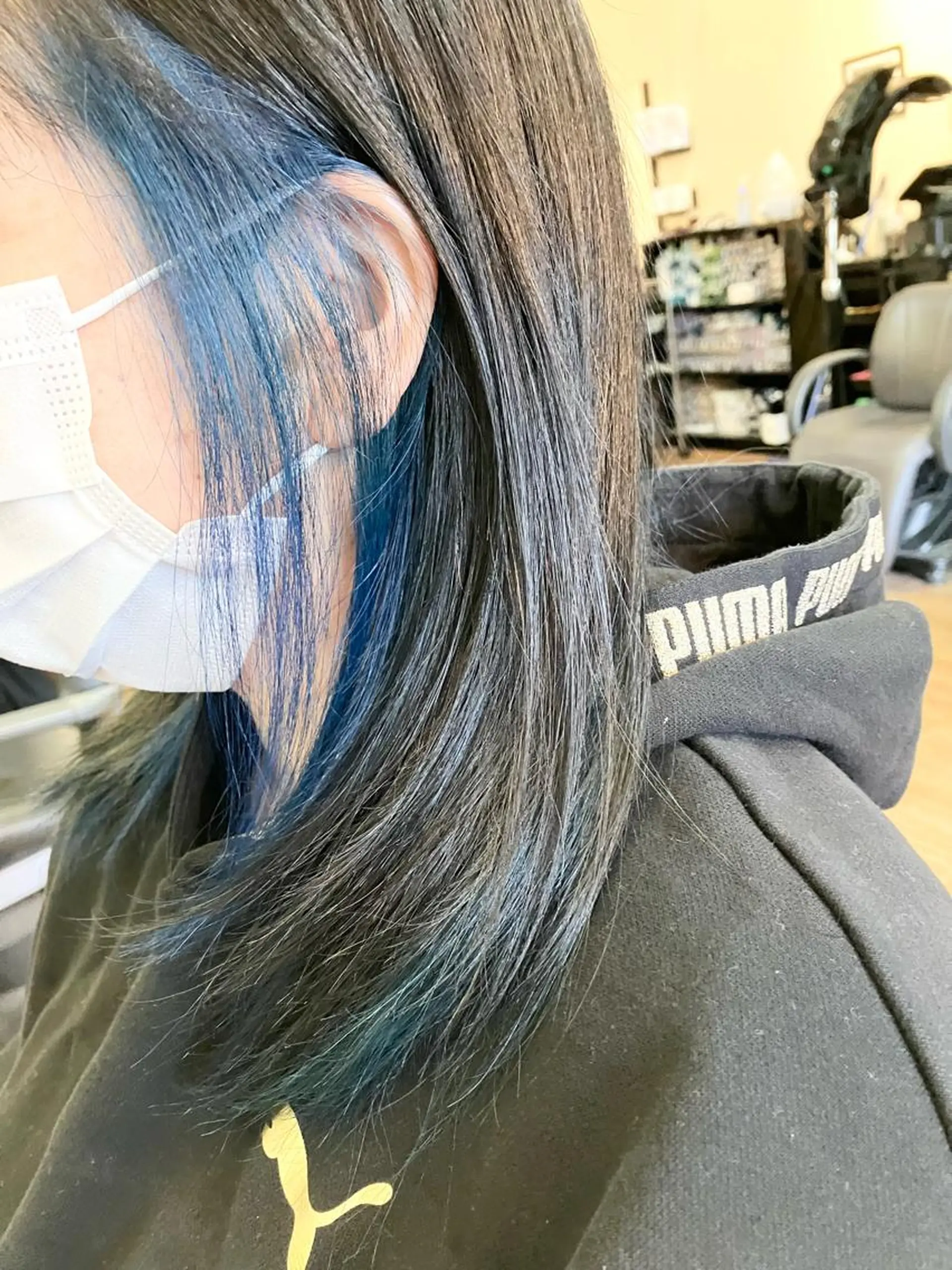 ロング カラー ブルーカラー インナーカラー ヘアークルーズ ピースのヘアスタイル